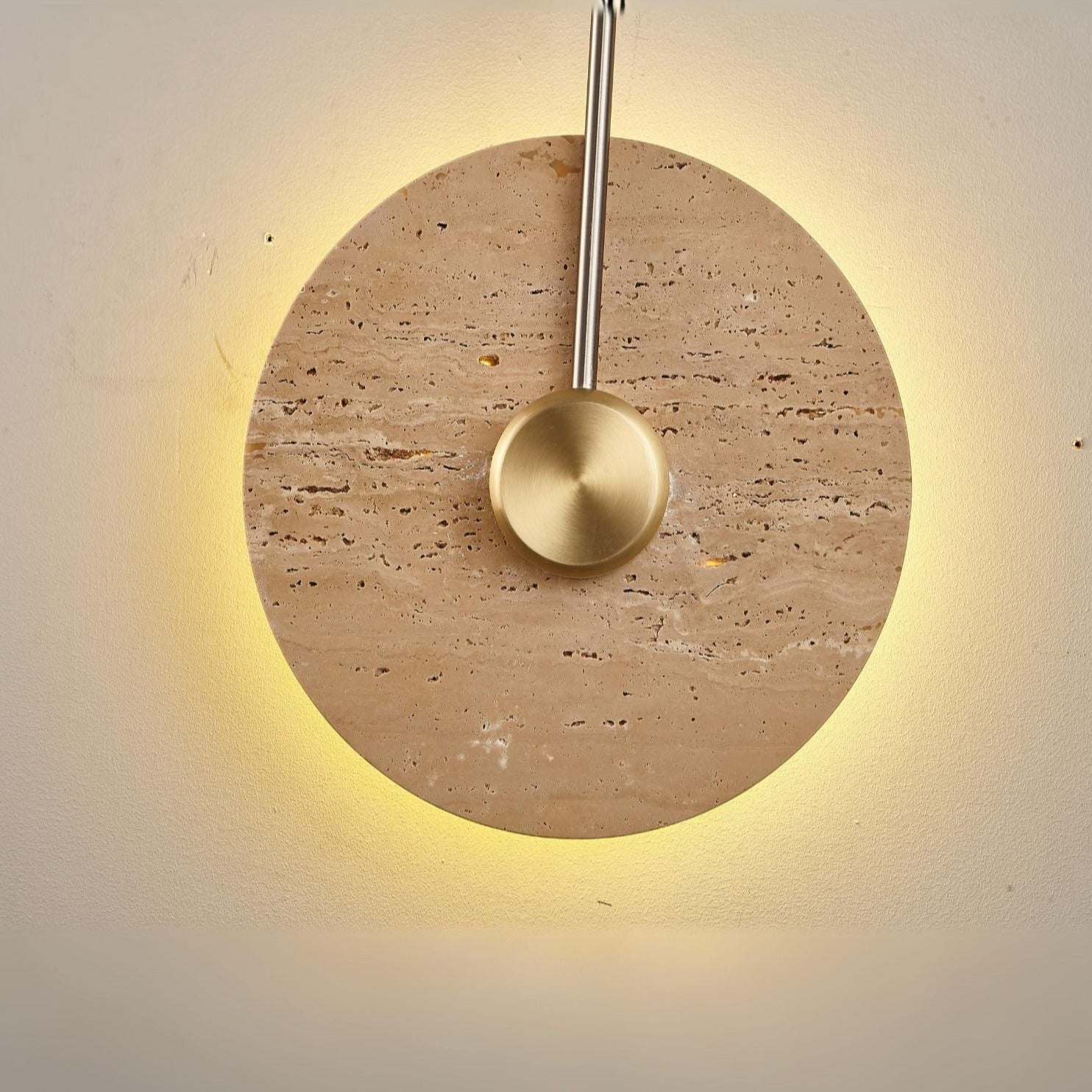 Beige Natural Travertine Marble Wall Lamp 60358w30 -  Wall Lamps - ebarza Furniture UAE | Shop Modern Furniture in Abu Dhabi & Dubai - مفروشات ايبازرا في الامارات | تسوق اثاث عصري وديكورات مميزة في دبي وابوظبي