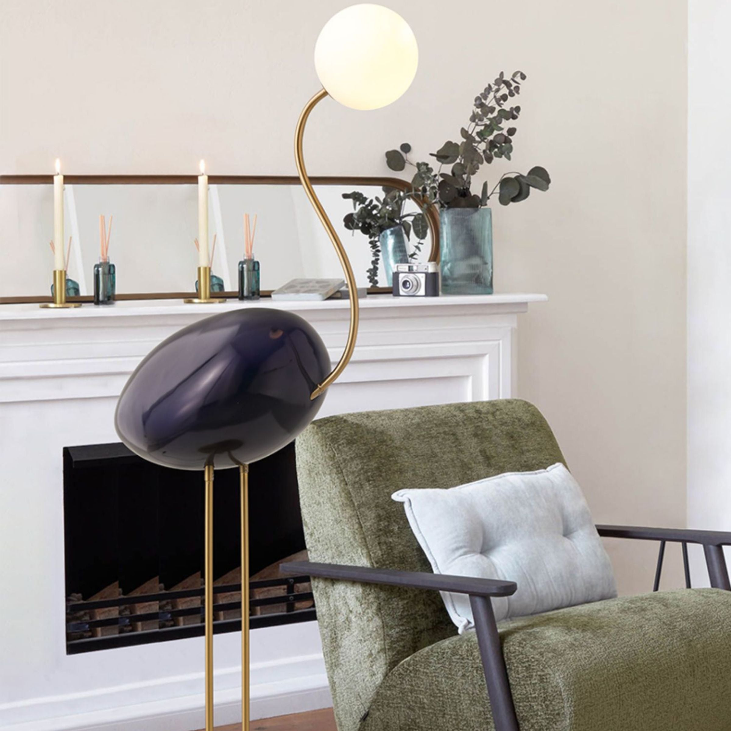 Display Item - Flamingo Floor Lamp black CY-LTD-1011-B Nakheel -  DISPLAY ITEM - ebarza Furniture UAE | Shop Modern Furniture in Abu Dhabi & Dubai - مفروشات ايبازرا في الامارات | تسوق اثاث عصري وديكورات مميزة في دبي وابوظبي