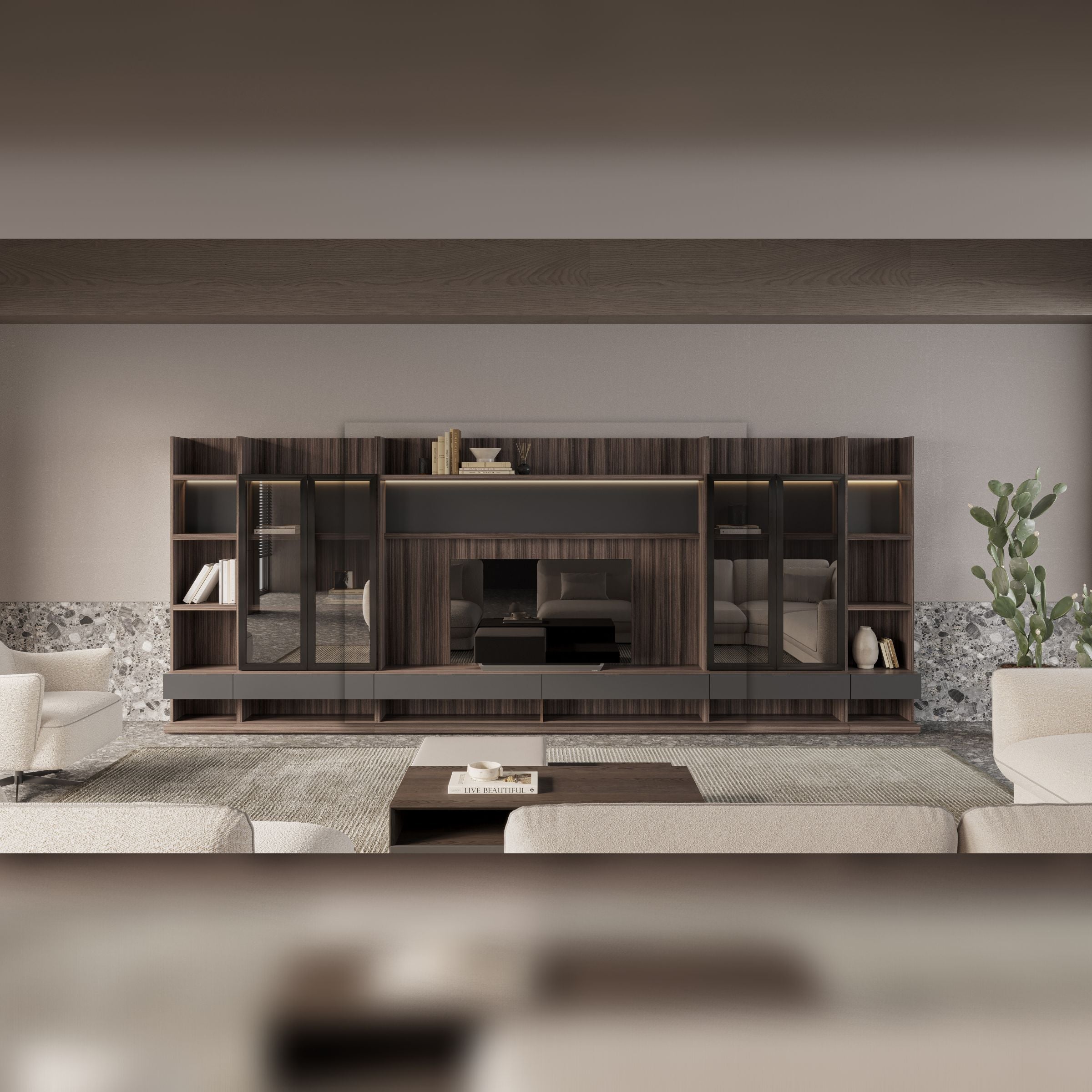 Pre-order 25 Days Delivery Lipa Middle T.V Block Module  - Modular TV / Wall Unit  YOLIPA-TVB -  Bookcases - ebarza Furniture UAE | Shop Modern Furniture in Abu Dhabi & Dubai - مفروشات ايبازرا في الامارات | تسوق اثاث عصري وديكورات مميزة في دبي وابوظبي
