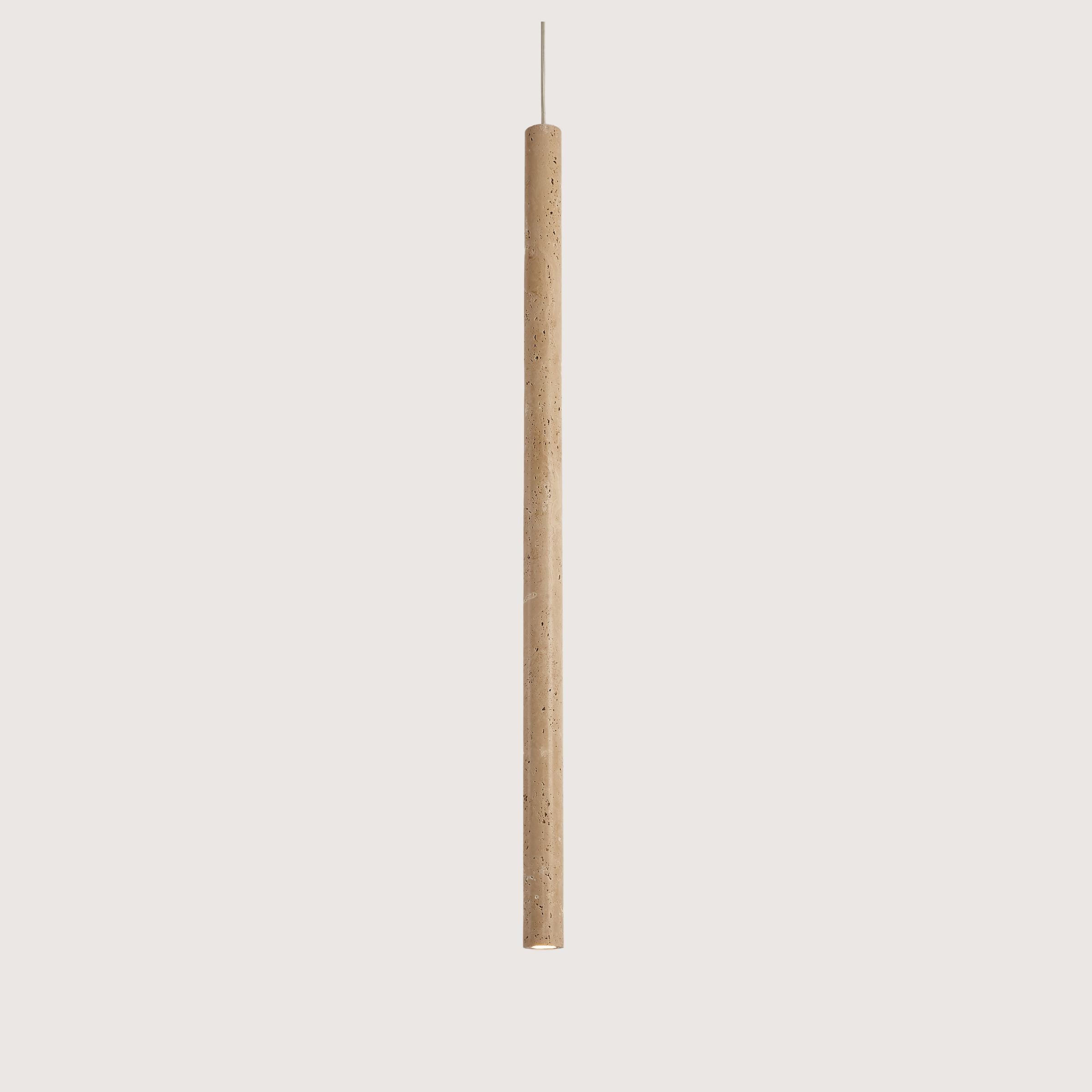 Beige Natural Travertine Marble Pendant Lamp 60313P100 -  Pendant Lamps - ebarza Furniture UAE | Shop Modern Furniture in Abu Dhabi & Dubai - مفروشات ايبازرا في الامارات | تسوق اثاث عصري وديكورات مميزة في دبي وابوظبي