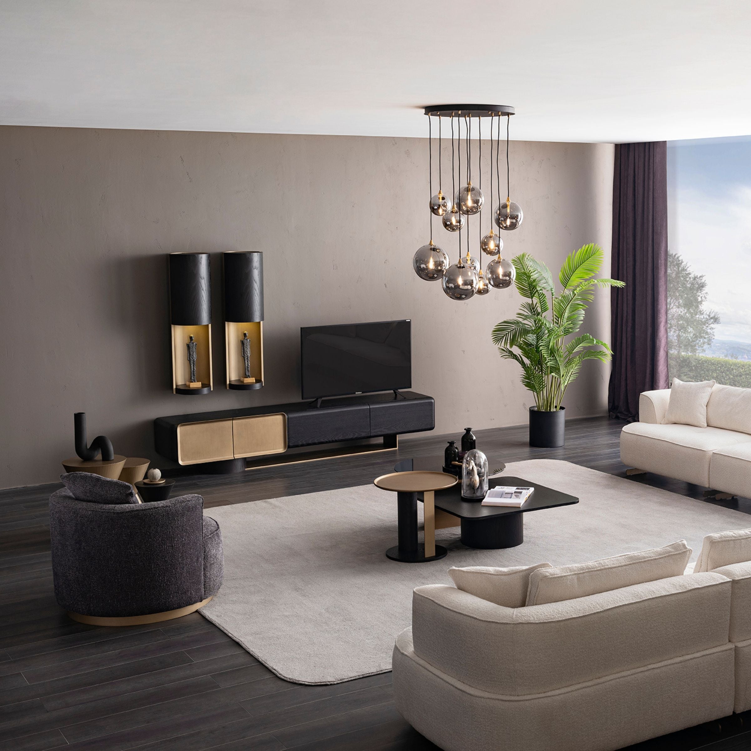 Grande Set of 2 Wall shelves  ORXGRND-TVU255 -  TV Units - ebarza Furniture UAE | Shop Modern Furniture in Abu Dhabi & Dubai - مفروشات ايبازرا في الامارات | تسوق اثاث عصري وديكورات مميزة في دبي وابوظبي