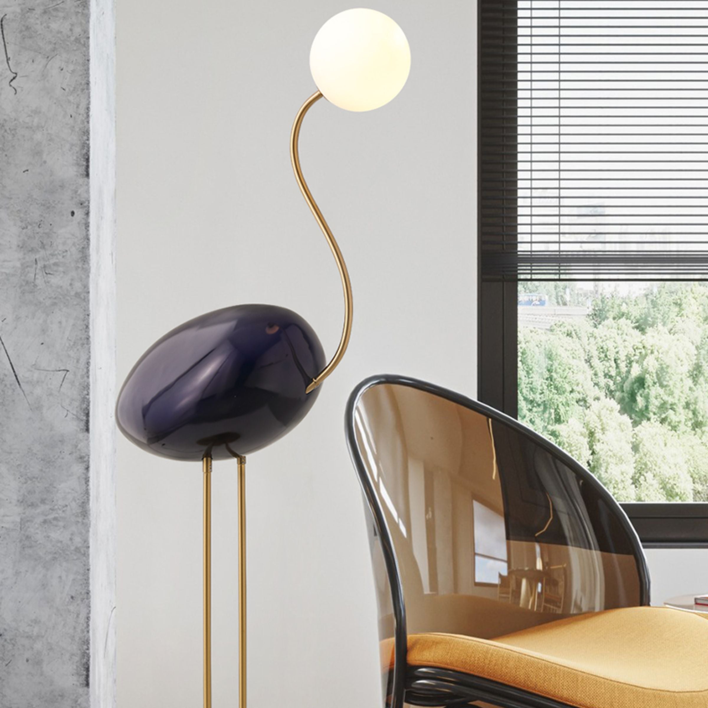 Display Item - Flamingo Floor Lamp black CY-LTD-1011-B Nakheel -  DISPLAY ITEM - ebarza Furniture UAE | Shop Modern Furniture in Abu Dhabi & Dubai - مفروشات ايبازرا في الامارات | تسوق اثاث عصري وديكورات مميزة في دبي وابوظبي