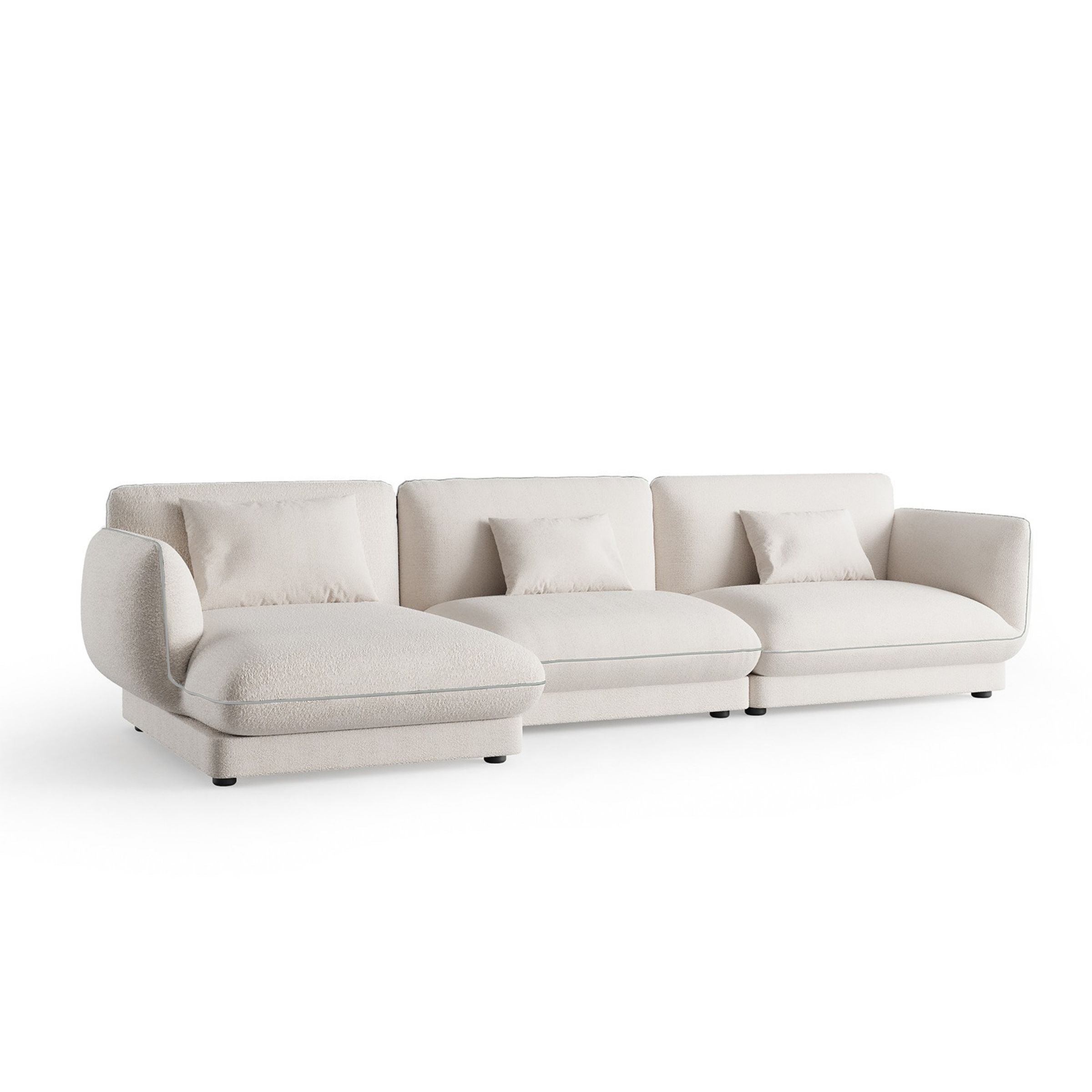 Loretta Single Module without Arm for Lortetta Sofa YOLRTA-SMNA-Beige -  Sofas - ebarza Furniture UAE | Shop Modern Furniture in Abu Dhabi & Dubai - مفروشات ايبازرا في الامارات | تسوق اثاث عصري وديكورات مميزة في دبي وابوظبي