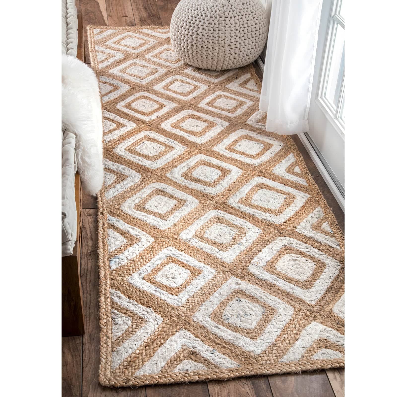 90X130 Cm Braided Handmade Jute Rug Jh-2342-S -  Rugs - ebarza Furniture UAE | Shop Modern Furniture in Abu Dhabi & Dubai - مفروشات ايبازرا في الامارات | تسوق اثاث عصري وديكورات مميزة في دبي وابوظبي