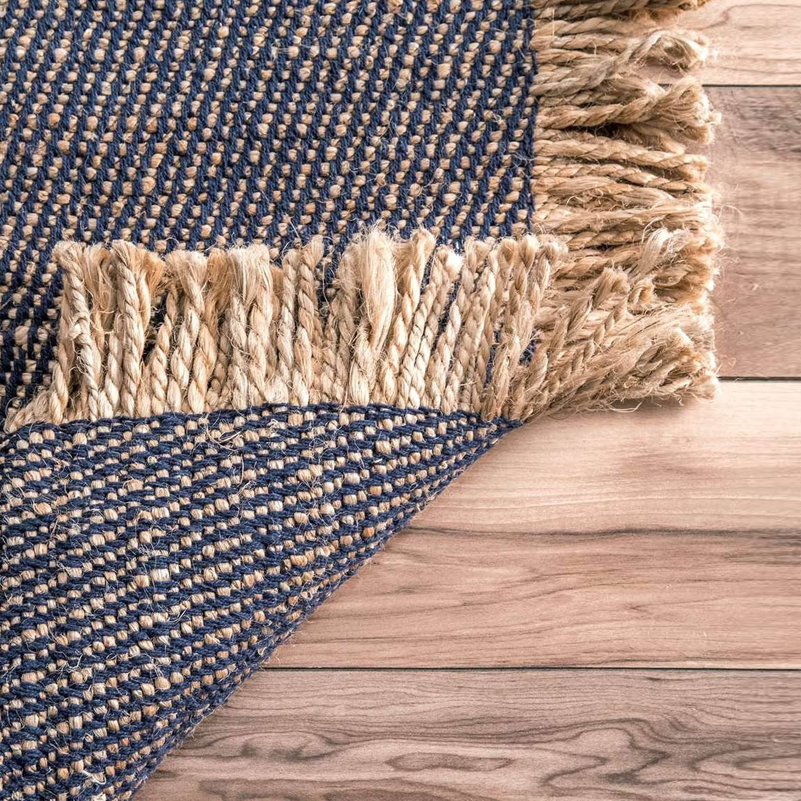 90X130 Cm Handmade Jute Rug Jh-2053-S -  Rugs - ebarza Furniture UAE | Shop Modern Furniture in Abu Dhabi & Dubai - مفروشات ايبازرا في الامارات | تسوق اثاث عصري وديكورات مميزة في دبي وابوظبي