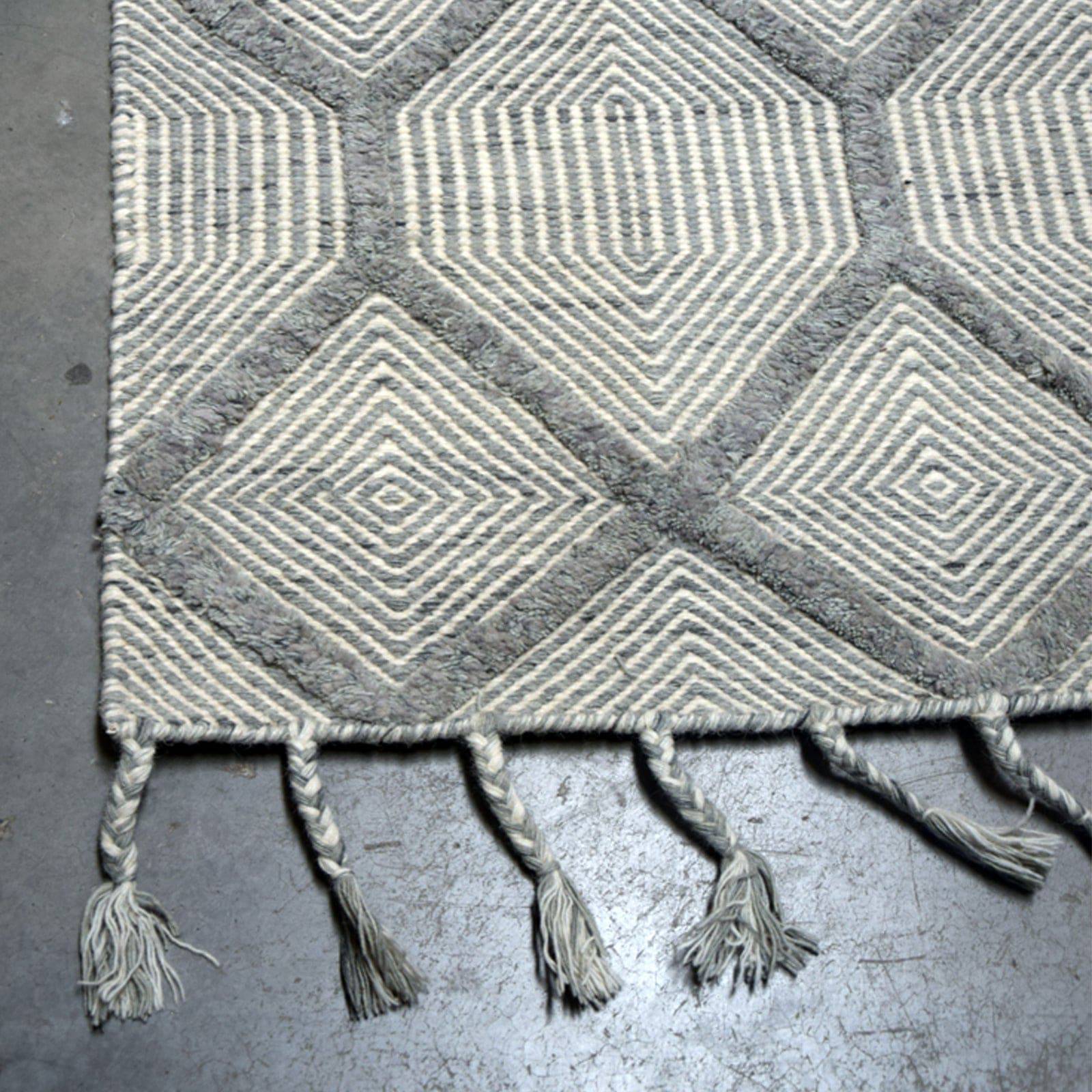 90X300 Cm Amak Handmade Wool Rug Amaka Amk-01-Long -  Rugs - ebarza Furniture UAE | Shop Modern Furniture in Abu Dhabi & Dubai - مفروشات ايبازرا في الامارات | تسوق اثاث عصري وديكورات مميزة في دبي وابوظبي