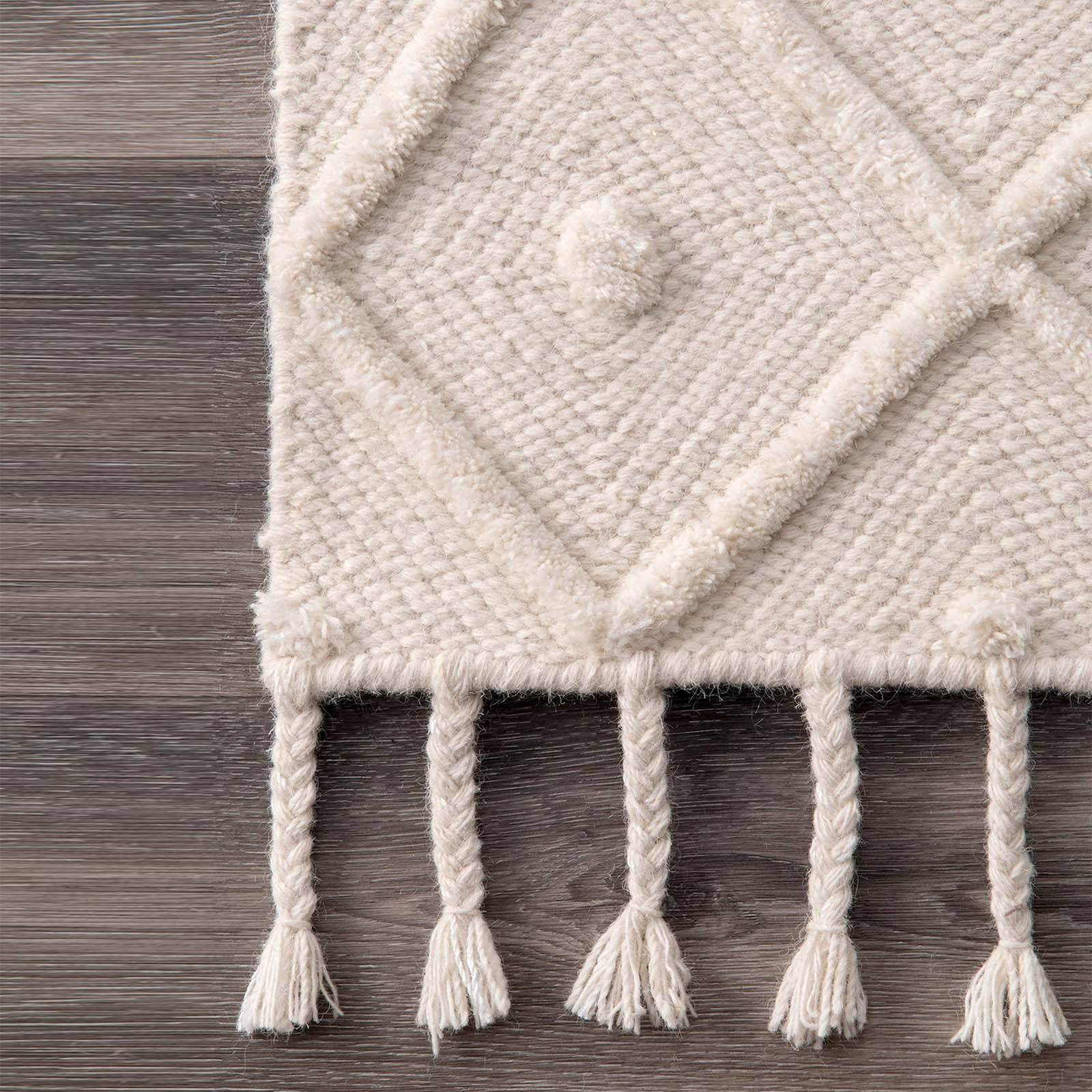 90X300 Cm Amaka Handmade Wool Rug Amaka-Amk-007-Long -  Rugs - ebarza Furniture UAE | Shop Modern Furniture in Abu Dhabi & Dubai - مفروشات ايبازرا في الامارات | تسوق اثاث عصري وديكورات مميزة في دبي وابوظبي