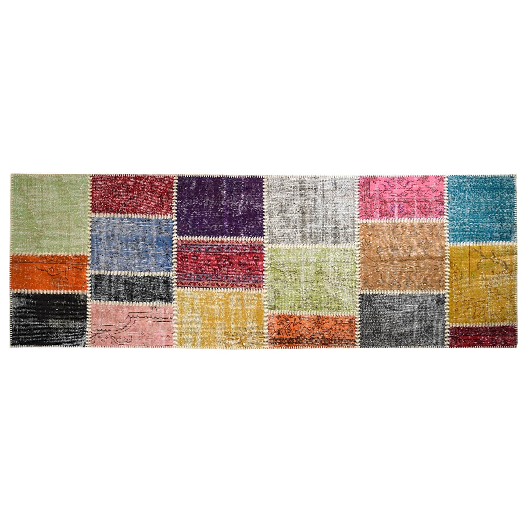 90X300 Cm  Hali Bursa Handmade Over Dyed Rug  Pw-Multi-Long -  Rugs - ebarza Furniture UAE | Shop Modern Furniture in Abu Dhabi & Dubai - مفروشات ايبازرا في الامارات | تسوق اثاث عصري وديكورات مميزة في دبي وابوظبي