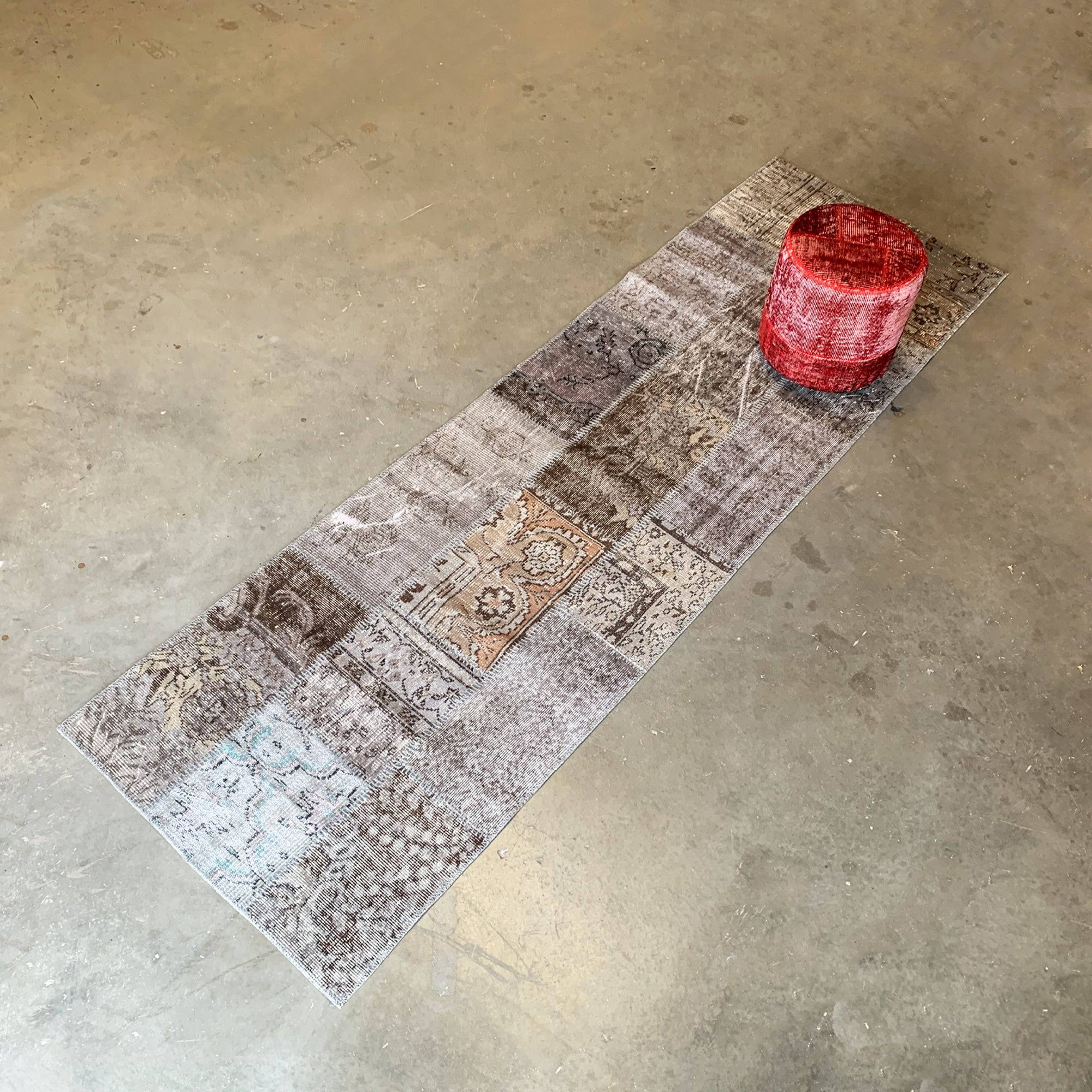 90X300 Cm Hali Bursa Handmade Over Dyed Rug  Pw064 -  Rugs - ebarza Furniture UAE | Shop Modern Furniture in Abu Dhabi & Dubai - مفروشات ايبازرا في الامارات | تسوق اثاث عصري وديكورات مميزة في دبي وابوظبي