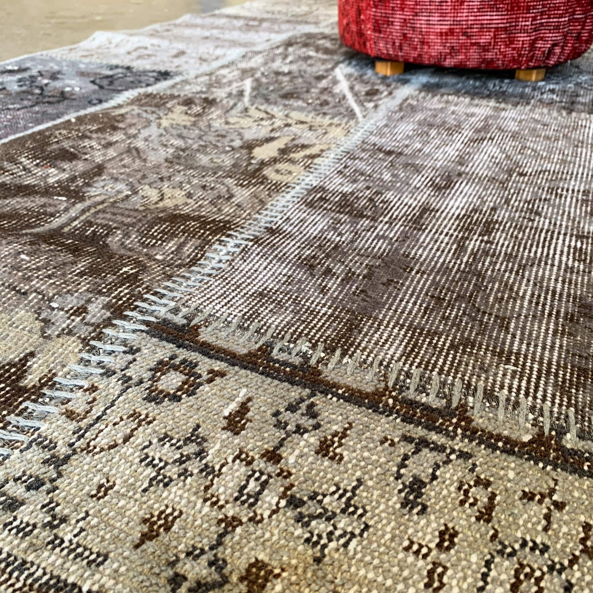 90X300 Cm Hali Bursa Handmade Over Dyed Rug  Pw064 -  Rugs - ebarza Furniture UAE | Shop Modern Furniture in Abu Dhabi & Dubai - مفروشات ايبازرا في الامارات | تسوق اثاث عصري وديكورات مميزة في دبي وابوظبي
