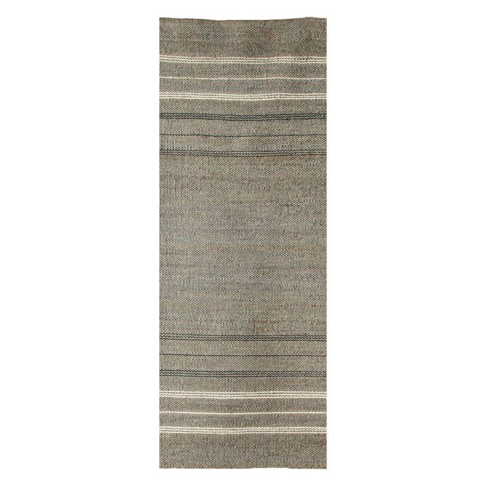 90X300 Cm Hand Woven Petrol Black Jute Rug Jhd-7002Pb-Long -  Rugs - ebarza Furniture UAE | Shop Modern Furniture in Abu Dhabi & Dubai - مفروشات ايبازرا في الامارات | تسوق اثاث عصري وديكورات مميزة في دبي وابوظبي