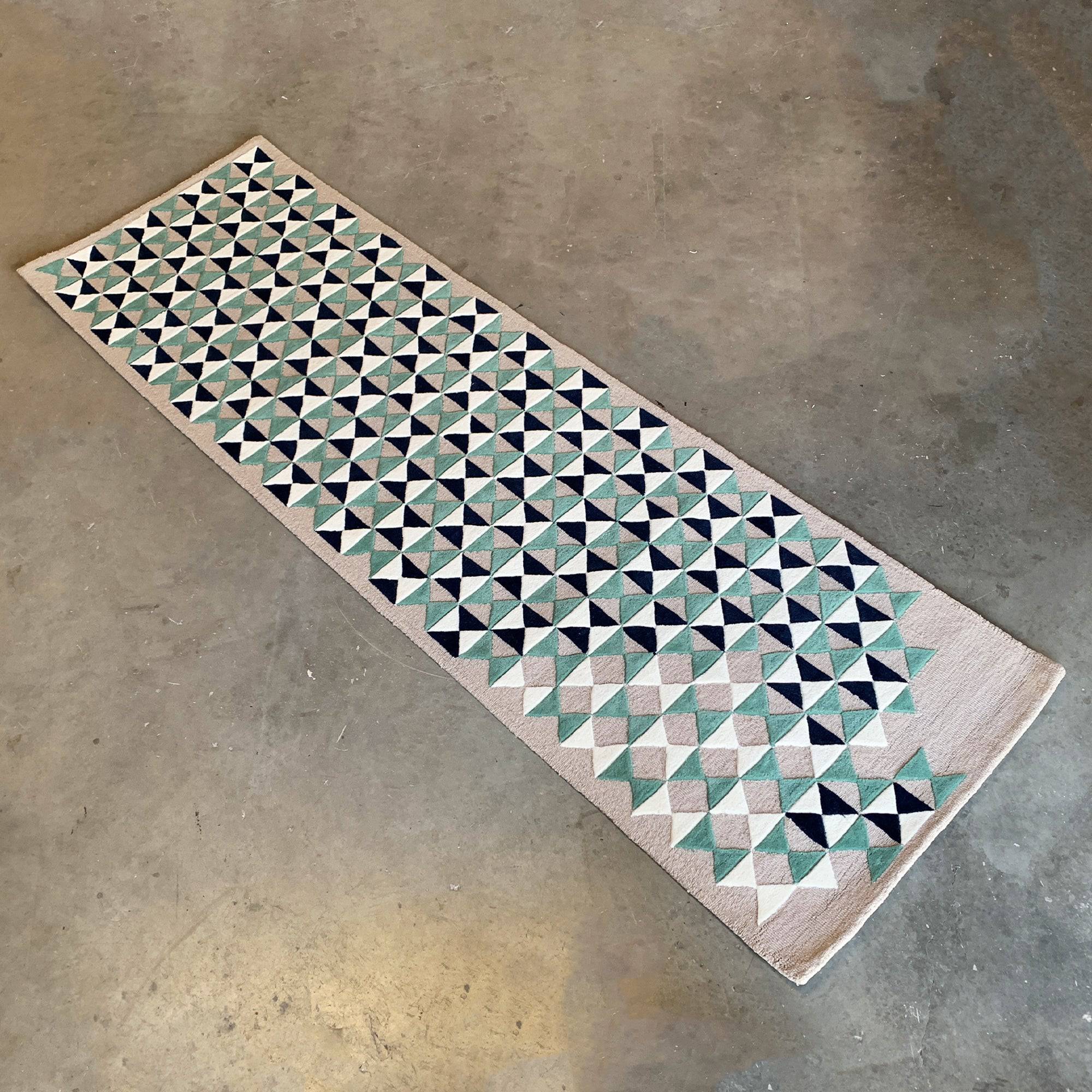 90X300 Cm Handmade Wool Rug Jh-20738-Long -  Rugs - ebarza Furniture UAE | Shop Modern Furniture in Abu Dhabi & Dubai - مفروشات ايبازرا في الامارات | تسوق اثاث عصري وديكورات مميزة في دبي وابوظبي