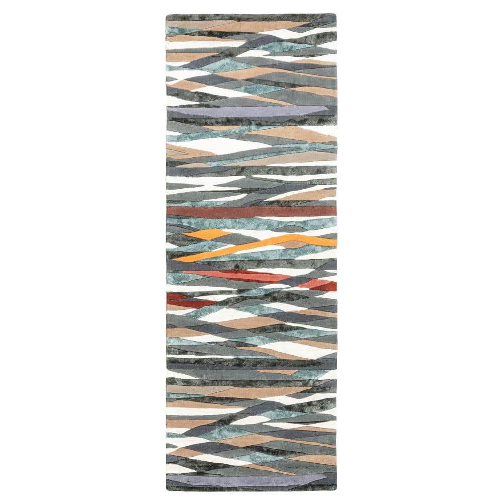 90X300 Cm Handmade Wool Rug Jh-20740-Long -  Rugs - ebarza Furniture UAE | Shop Modern Furniture in Abu Dhabi & Dubai - مفروشات ايبازرا في الامارات | تسوق اثاث عصري وديكورات مميزة في دبي وابوظبي