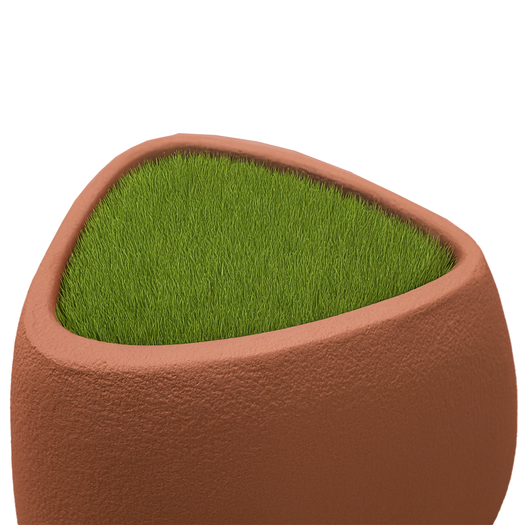 Set Of 3 Outdoor/Indoor Fiberglass Concrete Planter Box Xk-8177A+B+C - Clay Color -  Planter Boxes - ebarza Furniture UAE | Shop Modern Furniture in Abu Dhabi & Dubai - مفروشات ايبازرا في الامارات | تسوق اثاث عصري وديكورات مميزة في دبي وابوظبي