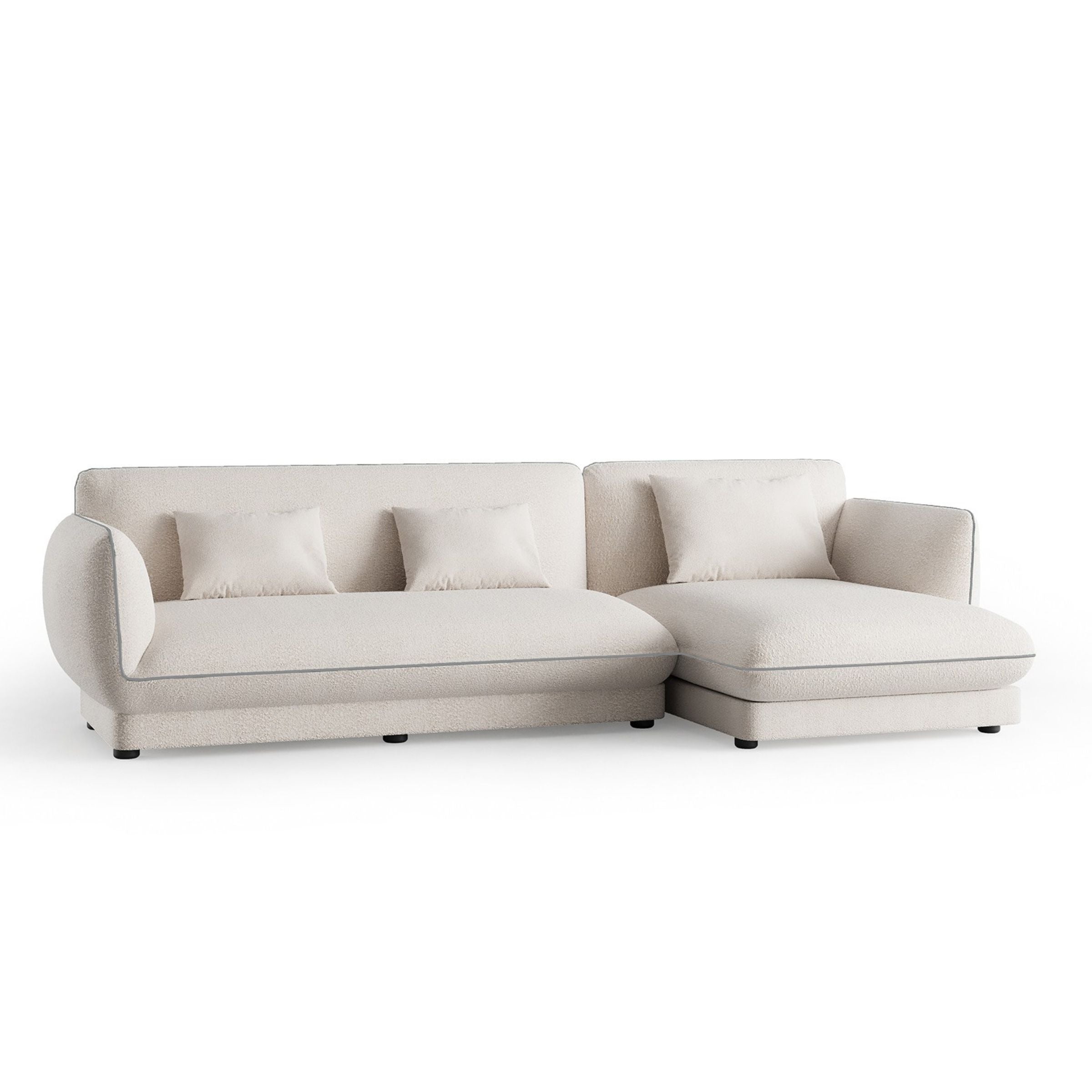 Loretta Single Module without Arm for Lortetta Sofa YOLRTA-SMNA-Beige -  Sofas - ebarza Furniture UAE | Shop Modern Furniture in Abu Dhabi & Dubai - مفروشات ايبازرا في الامارات | تسوق اثاث عصري وديكورات مميزة في دبي وابوظبي