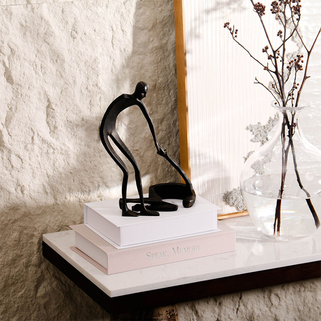 Abstract Metal Sculpture - KA3090 -  Home Decor Figurines - ebarza Furniture UAE | Shop Modern Furniture in Abu Dhabi & Dubai - مفروشات ايبازرا في الامارات | تسوق اثاث عصري وديكورات مميزة في دبي وابوظبي