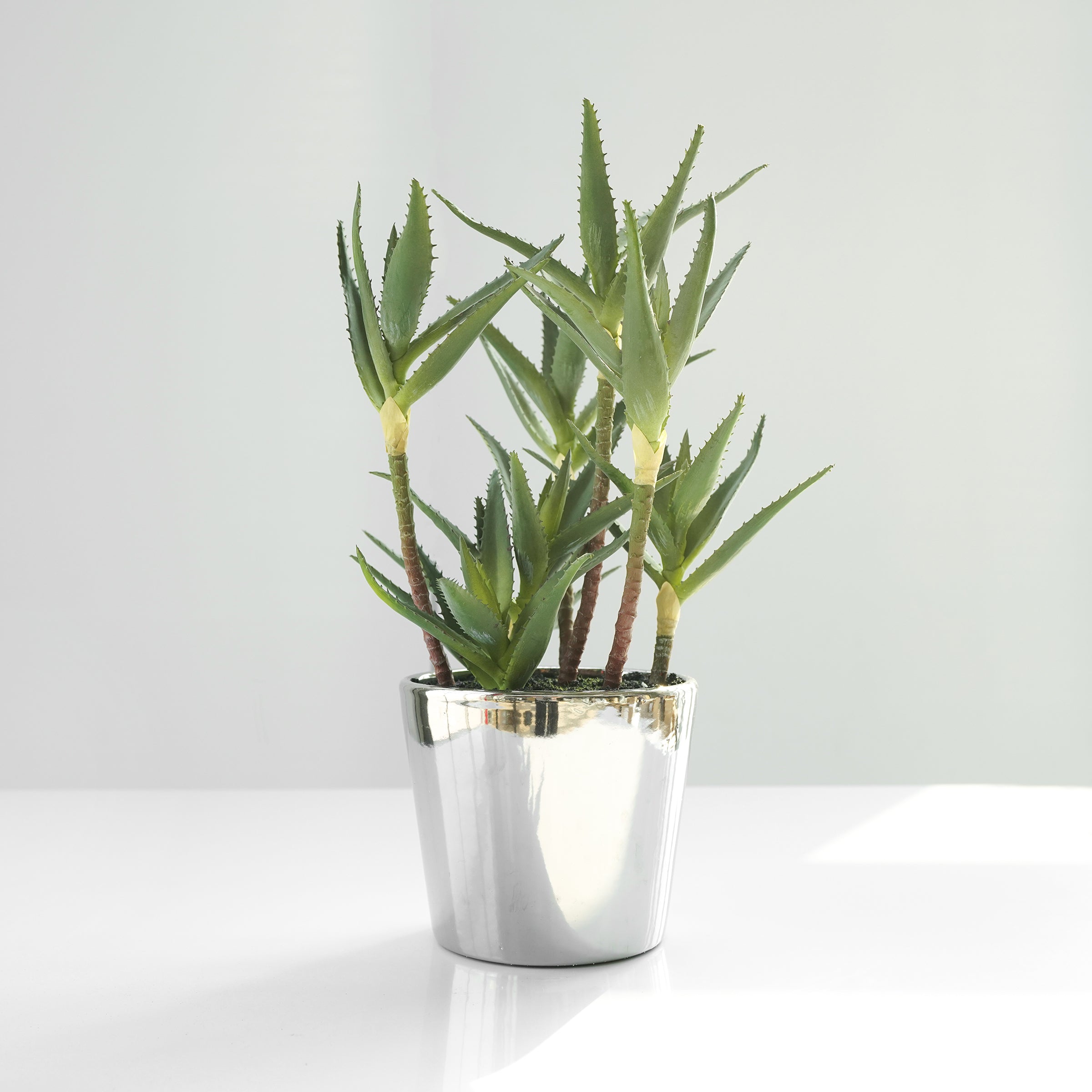 Handmade Decorative Artificial Potted Aloe N35020-PZ171 -  Plants - ebarza Furniture UAE | Shop Modern Furniture in Abu Dhabi & Dubai - مفروشات ايبازرا في الامارات | تسوق اثاث عصري وديكورات مميزة في دبي وابوظبي