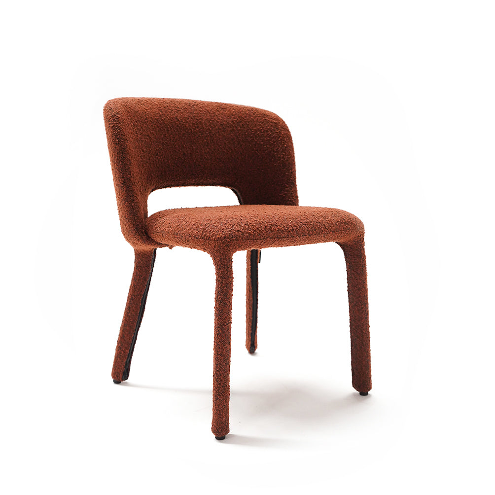 Brown Dining Chair Steel Frame - DC020 -  Chairs - ebarza Furniture UAE | Shop Modern Furniture in Abu Dhabi & Dubai - مفروشات ايبازرا في الامارات | تسوق اثاث عصري وديكورات مميزة في دبي وابوظبي