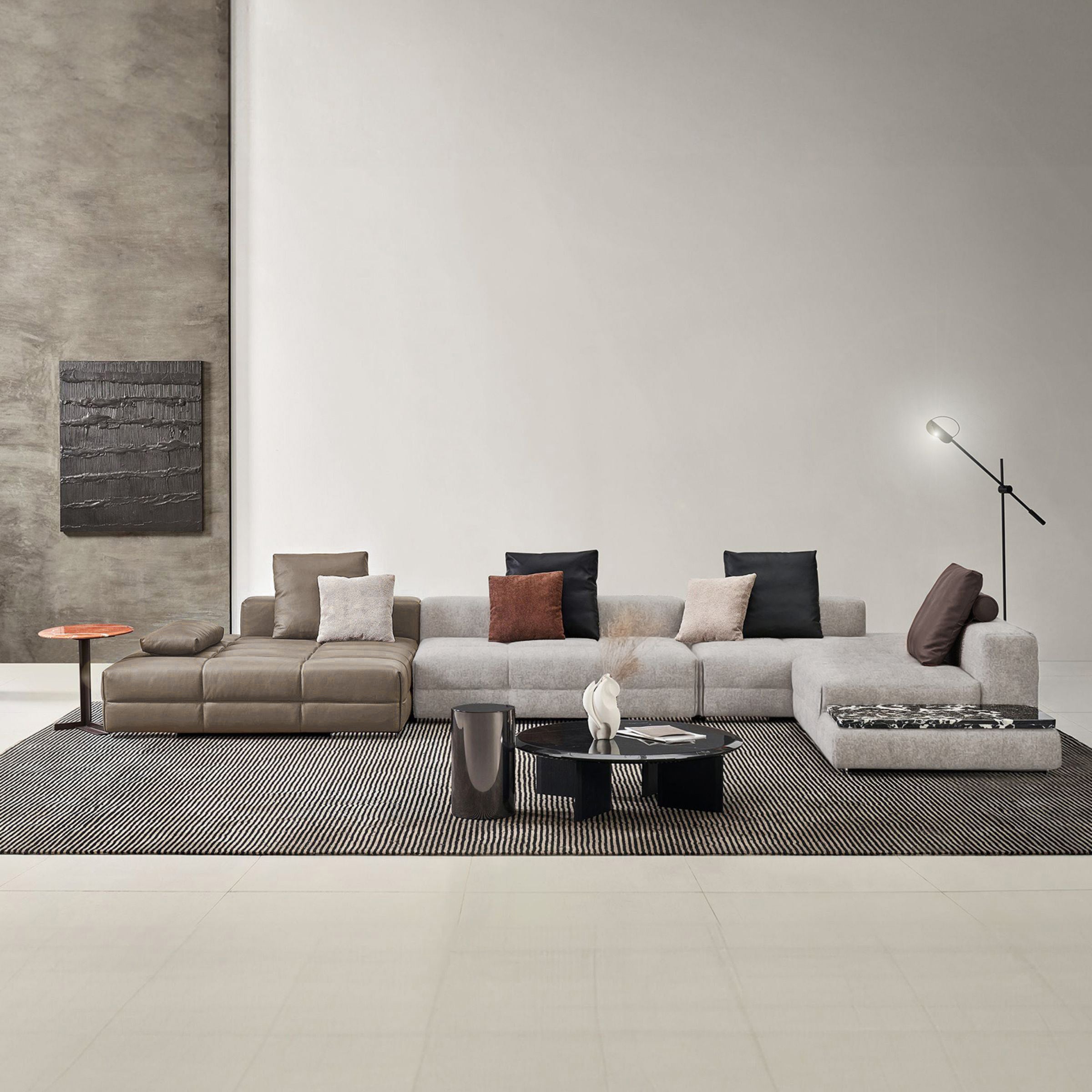 Pre-order 25 Days Delivery Genoa Corner Sofa Set SF074- D: Single Seater (Expensive Fabric) -  Sofas - ebarza Furniture UAE | Shop Modern Furniture in Abu Dhabi & Dubai - مفروشات ايبازرا في الامارات | تسوق اثاث عصري وديكورات مميزة في دبي وابوظبي