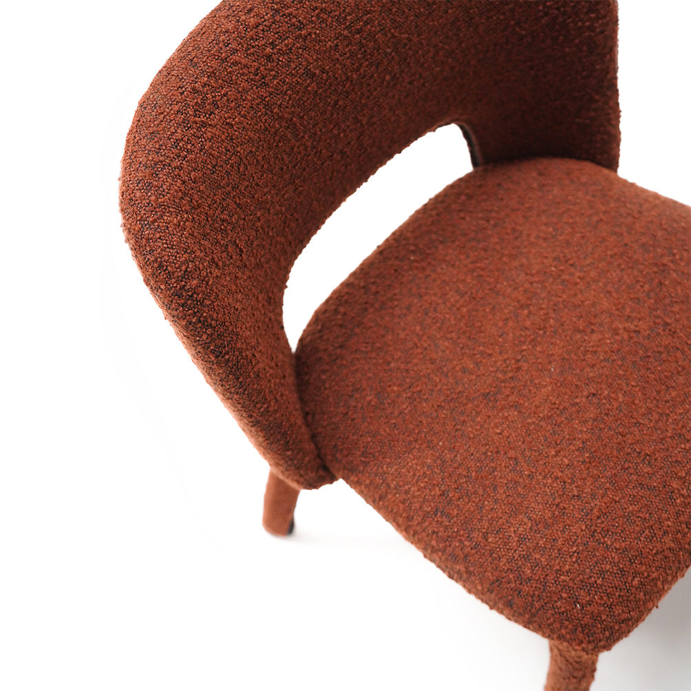 Brown Dining Chair Steel Frame - DC020 -  Chairs - ebarza Furniture UAE | Shop Modern Furniture in Abu Dhabi & Dubai - مفروشات ايبازرا في الامارات | تسوق اثاث عصري وديكورات مميزة في دبي وابوظبي