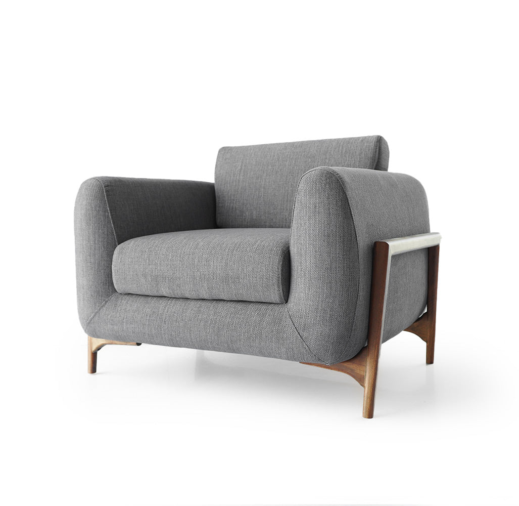 Lucca Kristal Lounge Chair Grey KRSTL-LUDARC-Grey -  Lounge Chairs - ebarza Furniture UAE | Shop Modern Furniture in Abu Dhabi & Dubai - مفروشات ايبازرا في الامارات | تسوق اثاث عصري وديكورات مميزة في دبي وابوظبي