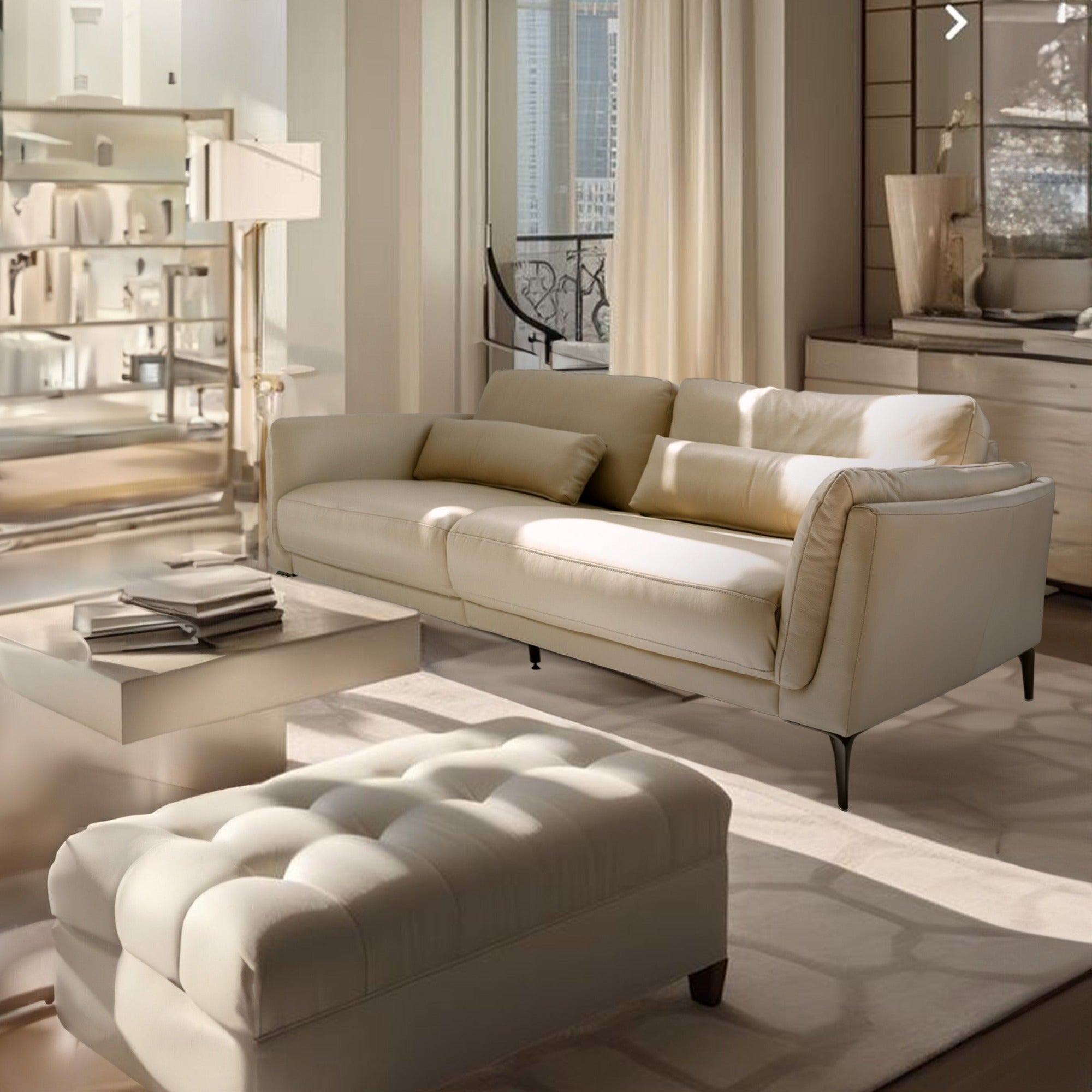 3 Seater Sofa with Legs Relaxing Mechanism CS-HJ2021h -  Sofas - ebarza Furniture UAE | Shop Modern Furniture in Abu Dhabi & Dubai - مفروشات ايبازرا في الامارات | تسوق اثاث عصري وديكورات مميزة في دبي وابوظبي