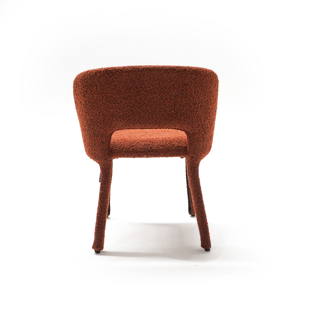 Brown Dining Chair Steel Frame - DC020 -  Chairs - ebarza Furniture UAE | Shop Modern Furniture in Abu Dhabi & Dubai - مفروشات ايبازرا في الامارات | تسوق اثاث عصري وديكورات مميزة في دبي وابوظبي