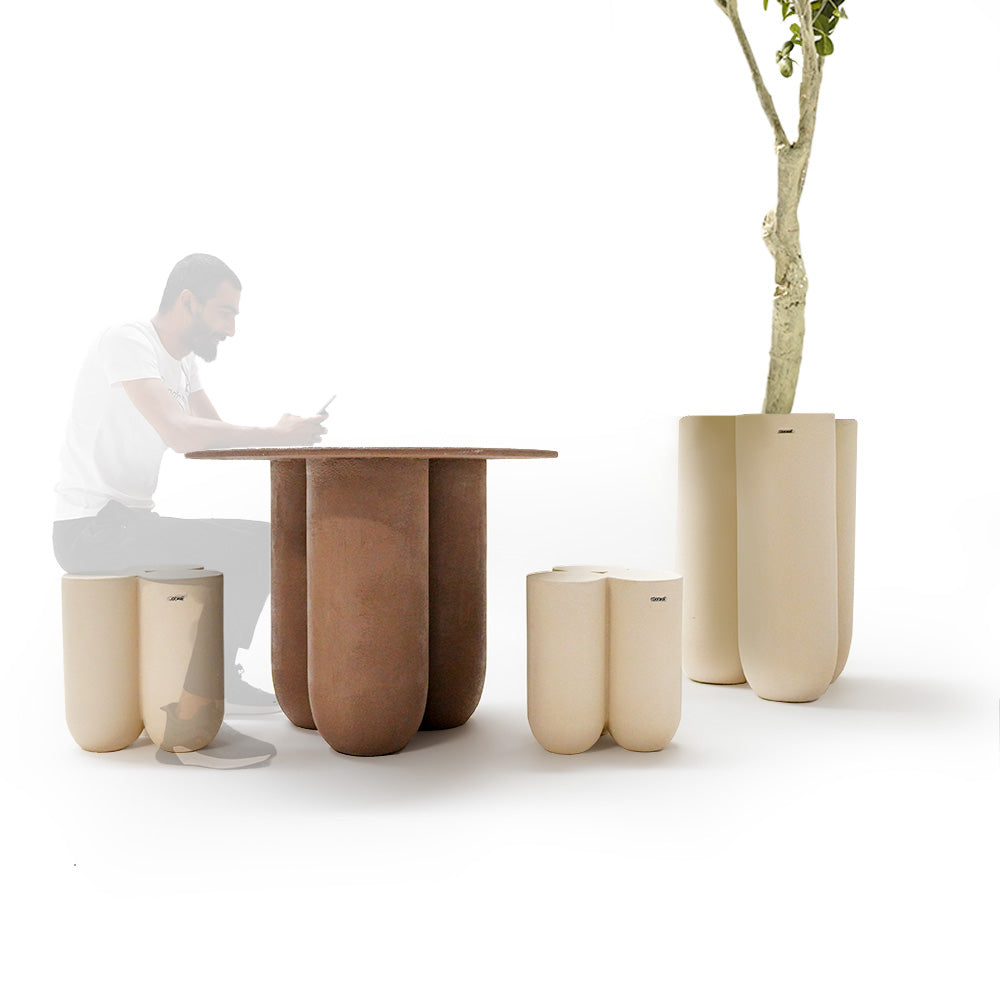 Outdoor/Indoor Coffee Brown Dining Table XK-0007-Coffee Brown -  Outdoor Tables - ebarza Furniture UAE | Shop Modern Furniture in Abu Dhabi & Dubai - مفروشات ايبازرا في الامارات | تسوق اثاث عصري وديكورات مميزة في دبي وابوظبي