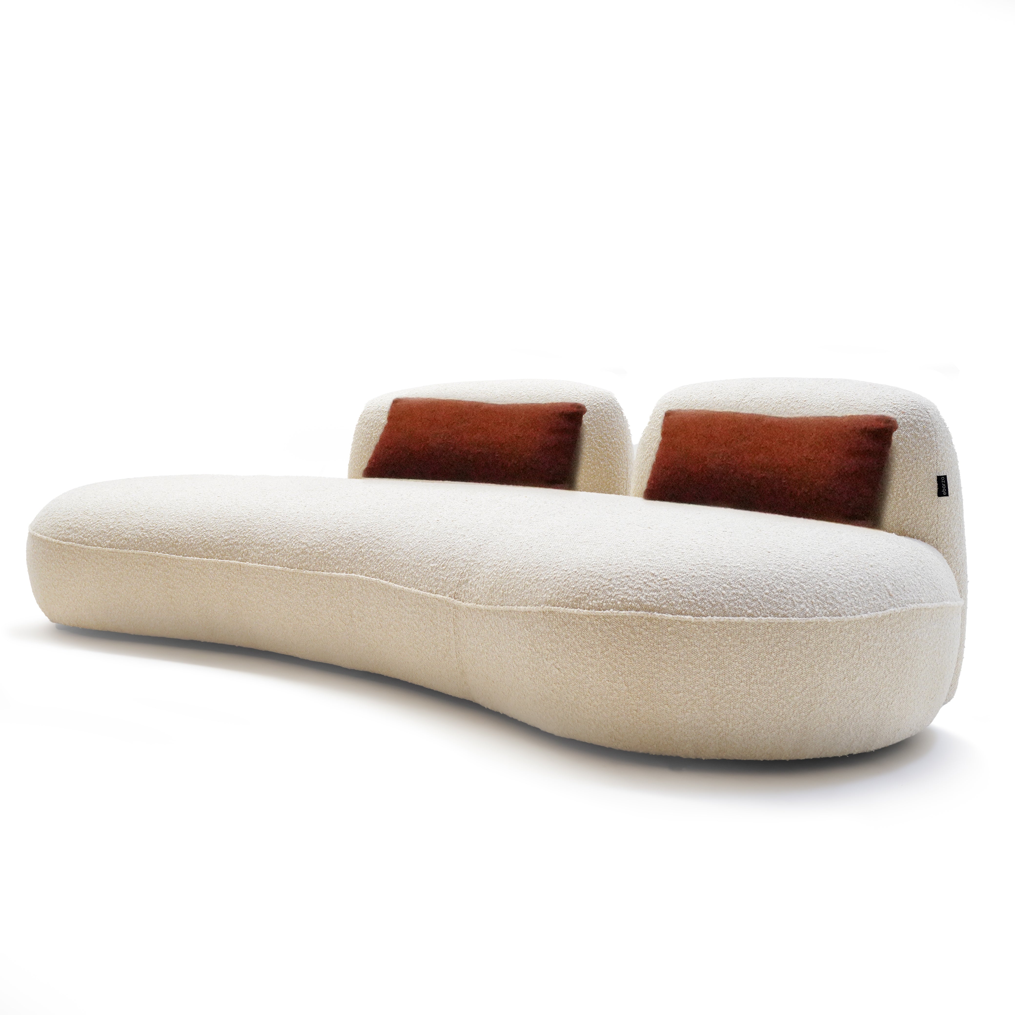 TEDDY Curved Sofa SF082 -  Sofas - ebarza Furniture UAE | Shop Modern Furniture in Abu Dhabi & Dubai - مفروشات ايبازرا في الامارات | تسوق اثاث عصري وديكورات مميزة في دبي وابوظبي