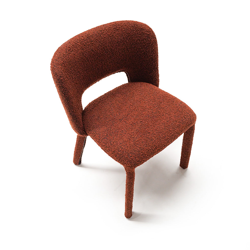 Brown Dining Chair Steel Frame - DC020 -  Chairs - ebarza Furniture UAE | Shop Modern Furniture in Abu Dhabi & Dubai - مفروشات ايبازرا في الامارات | تسوق اثاث عصري وديكورات مميزة في دبي وابوظبي
