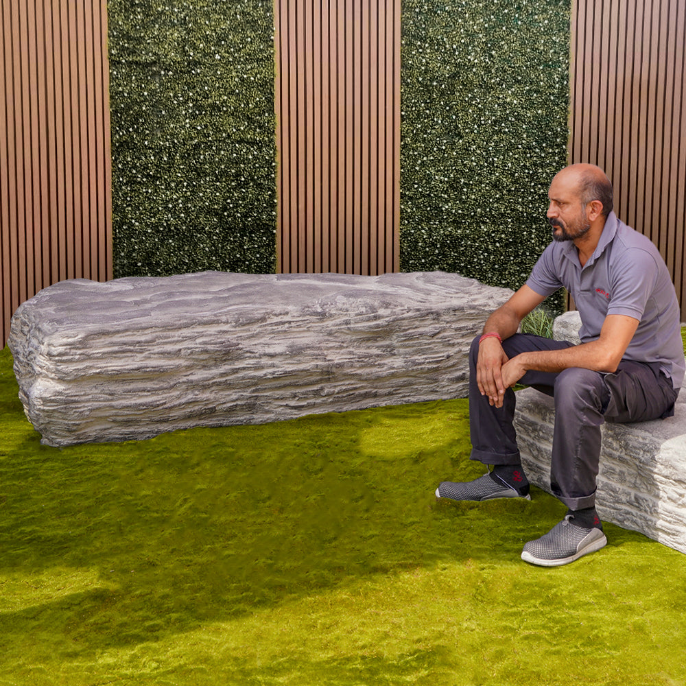 Pre-order 35 Days Delivery Natural Stone  Bench 21-4082B -  Benches - ebarza Furniture UAE | Shop Modern Furniture in Abu Dhabi & Dubai - مفروشات ايبازرا في الامارات | تسوق اثاث عصري وديكورات مميزة في دبي وابوظبي