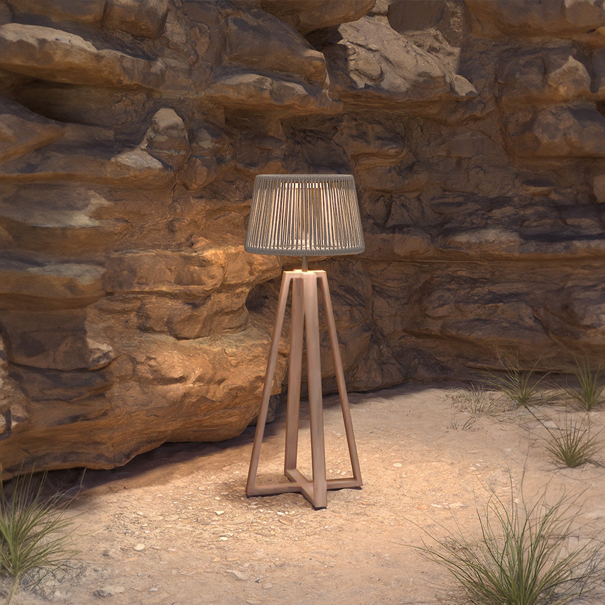 Marrakech Outdoor/Indoor Solar Floor Lamp  AH2019N117ROP -  Smart Outdoors - ebarza Furniture UAE | Shop Modern Furniture in Abu Dhabi & Dubai - مفروشات ايبازرا في الامارات | تسوق اثاث عصري وديكورات مميزة في دبي وابوظبي
