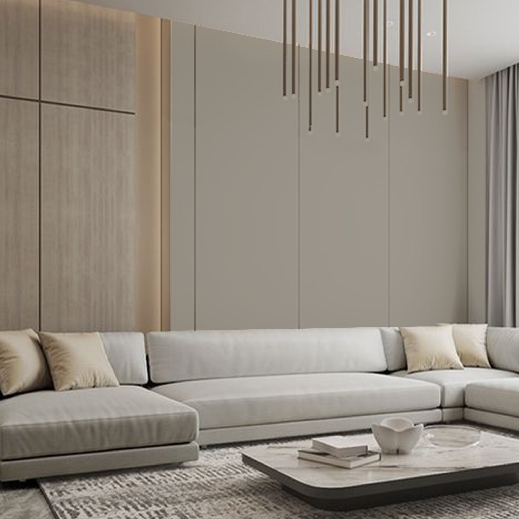 PET MDF Panel (122x280x1.8cm, E2, PROTECTIVE  FILM)  WQ63036M (Dark Gray) -  Wall Panels - ebarza Furniture UAE | Shop Modern Furniture in Abu Dhabi & Dubai - مفروشات ايبازرا في الامارات | تسوق اثاث عصري وديكورات مميزة في دبي وابوظبي