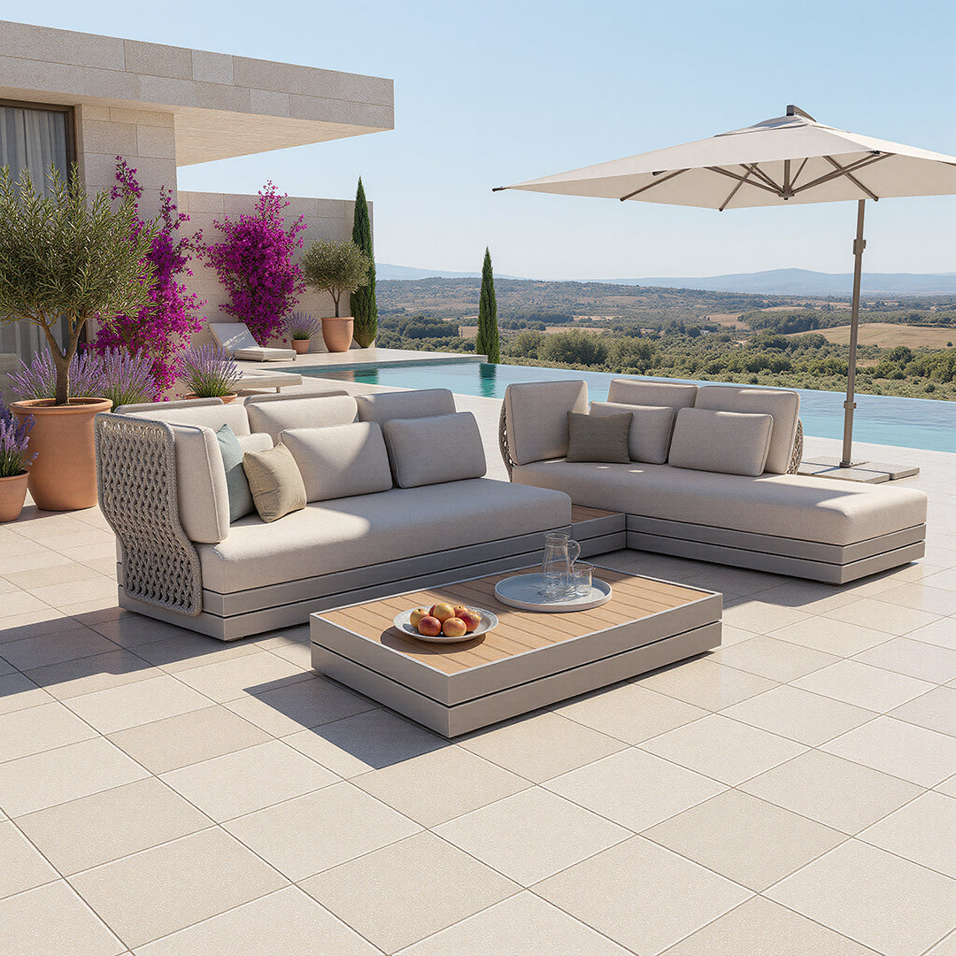 Attal Alu Rope Sofa Set And Center And Side Table SYN-SCST01  25007