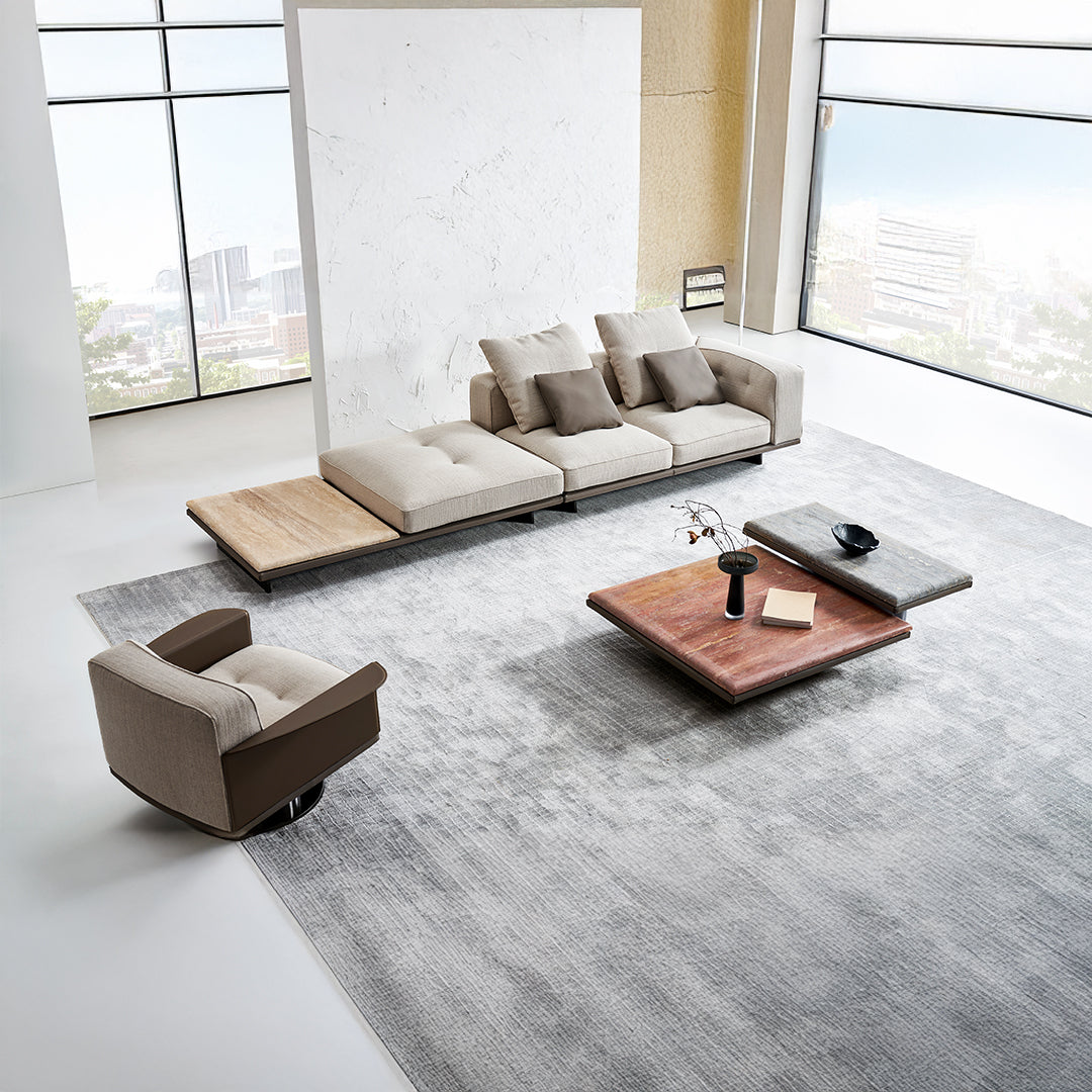 Avenor Modular Pouf With Side Table C-SF091 -  Side Tables - ebarza Furniture UAE | Shop Modern Furniture in Abu Dhabi & Dubai - مفروشات ايبازرا في الامارات | تسوق اثاث عصري وديكورات مميزة في دبي وابوظبي