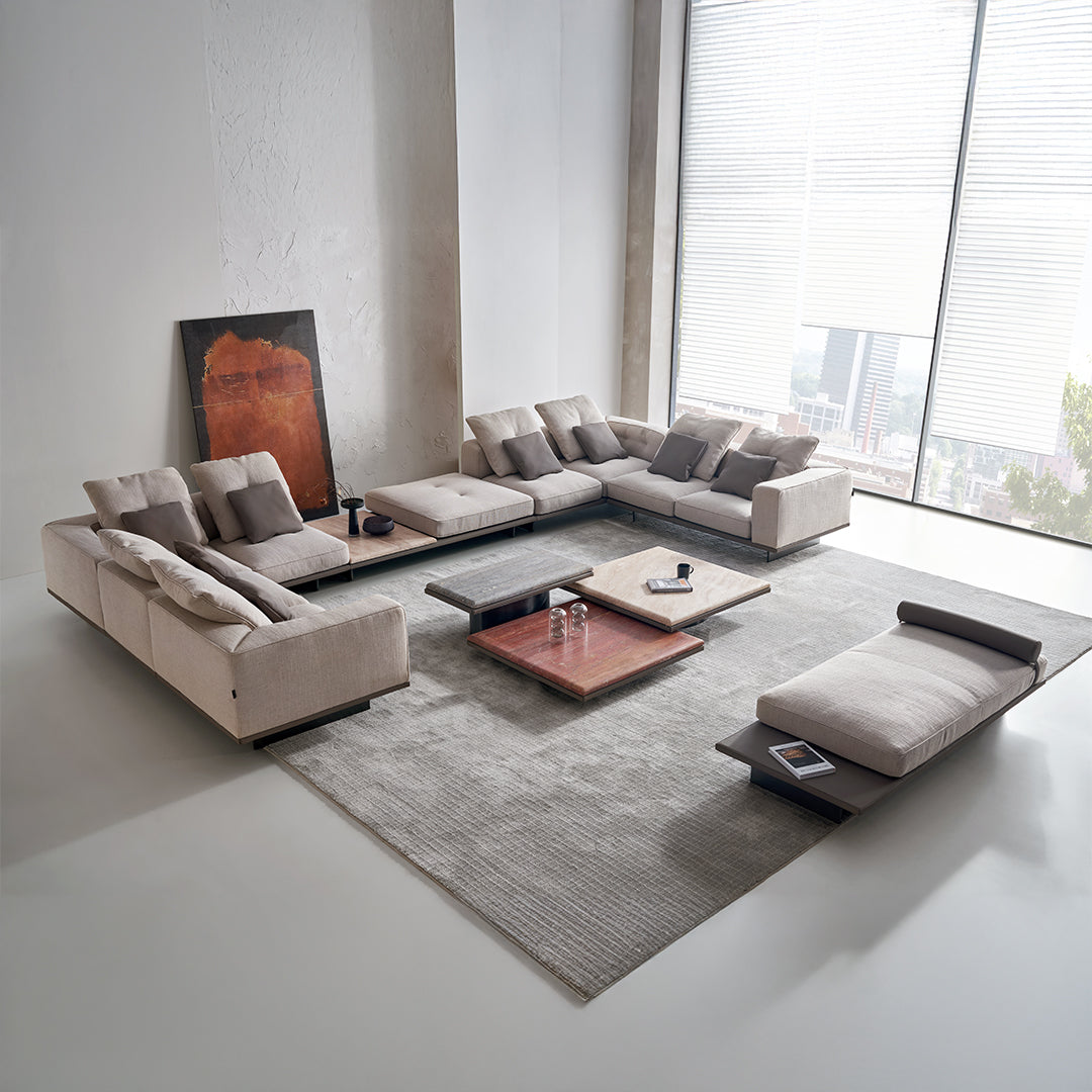 Avenor Red Travertine Coffee Table A-SF091- Red -  Coffee Tables - ebarza Furniture UAE | Shop Modern Furniture in Abu Dhabi & Dubai - مفروشات ايبازرا في الامارات | تسوق اثاث عصري وديكورات مميزة في دبي وابوظبي