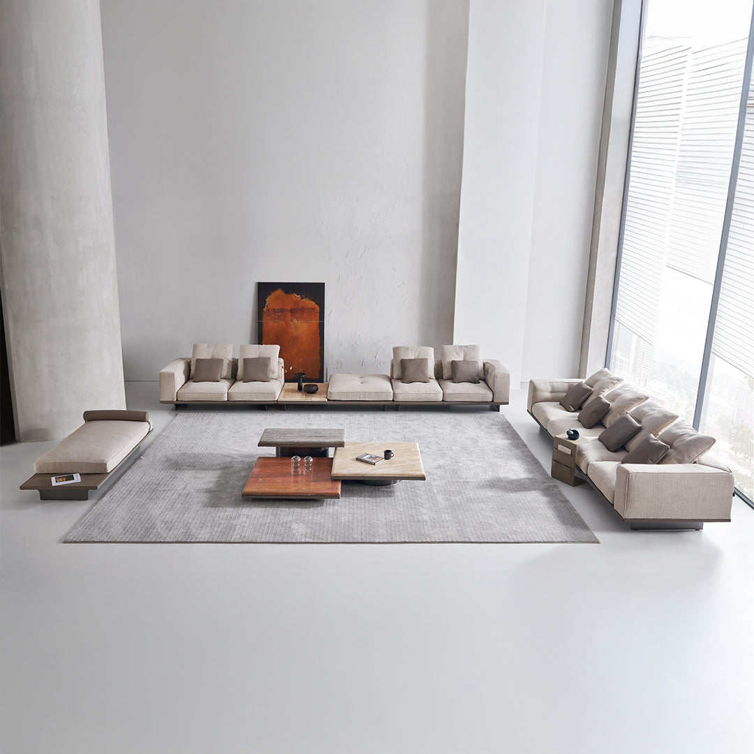 Pre-order 25 Days Delivery  Avenor Beige Travertine Coffee Table B-SF091-Beige -  Coffee Tables - ebarza Furniture UAE | Shop Modern Furniture in Abu Dhabi & Dubai - مفروشات ايبازرا في الامارات | تسوق اثاث عصري وديكورات مميزة في دبي وابوظبي