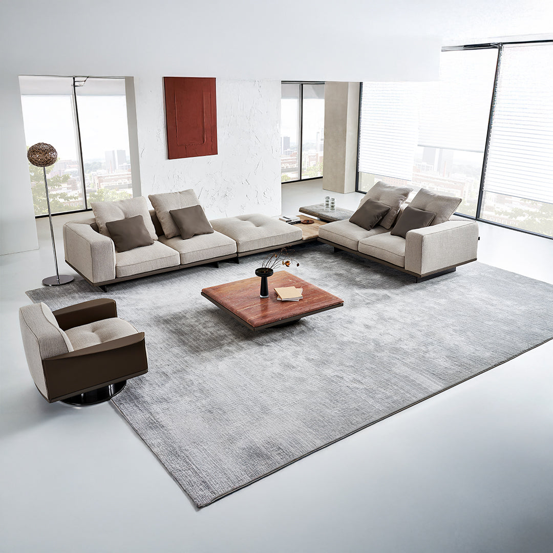 Avenor Modular Pouf With Side Table C-SF091 -  Side Tables - ebarza Furniture UAE | Shop Modern Furniture in Abu Dhabi & Dubai - مفروشات ايبازرا في الامارات | تسوق اثاث عصري وديكورات مميزة في دبي وابوظبي
