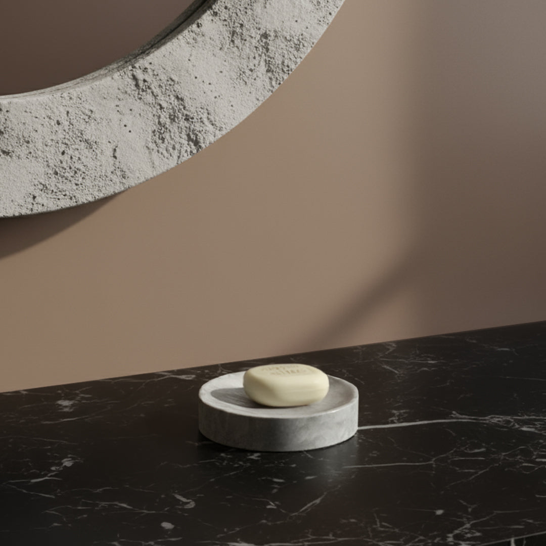 Bawang Flower Marble Circular Soap Dish CBJ892-3