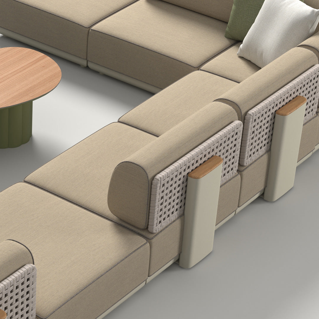Customized For (D67932) -  Block Outdoor Corner Unit With Strap Back - KC8609N13ROP -  Sofas - ebarza Furniture UAE | Shop Modern Furniture in Abu Dhabi & Dubai - مفروشات ايبازرا في الامارات | تسوق اثاث عصري وديكورات مميزة في دبي وابوظبي