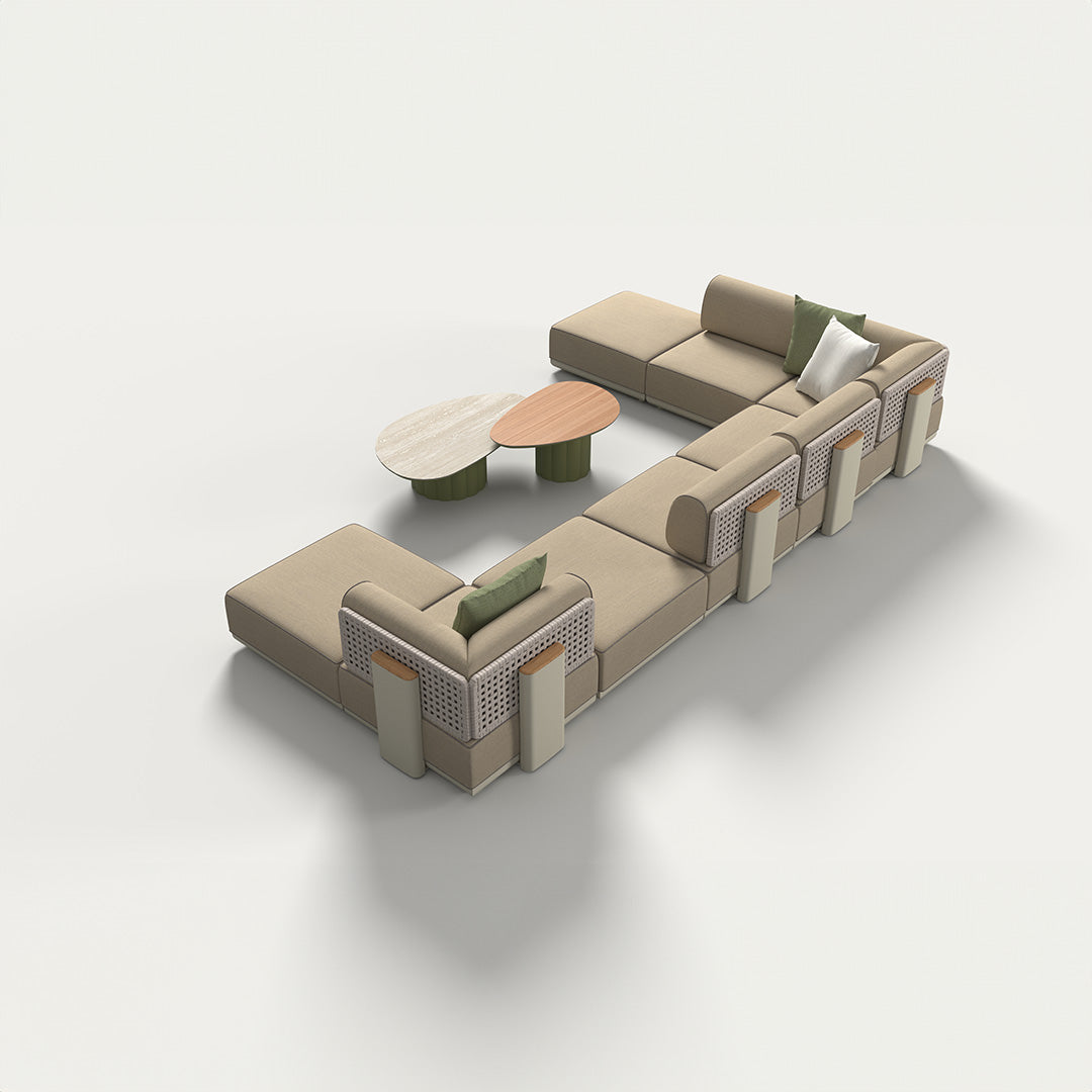 Customized For (D67932) -  Block Outdoor Corner Unit With Strap Back - KC8609N13ROP -  Sofas - ebarza Furniture UAE | Shop Modern Furniture in Abu Dhabi & Dubai - مفروشات ايبازرا في الامارات | تسوق اثاث عصري وديكورات مميزة في دبي وابوظبي