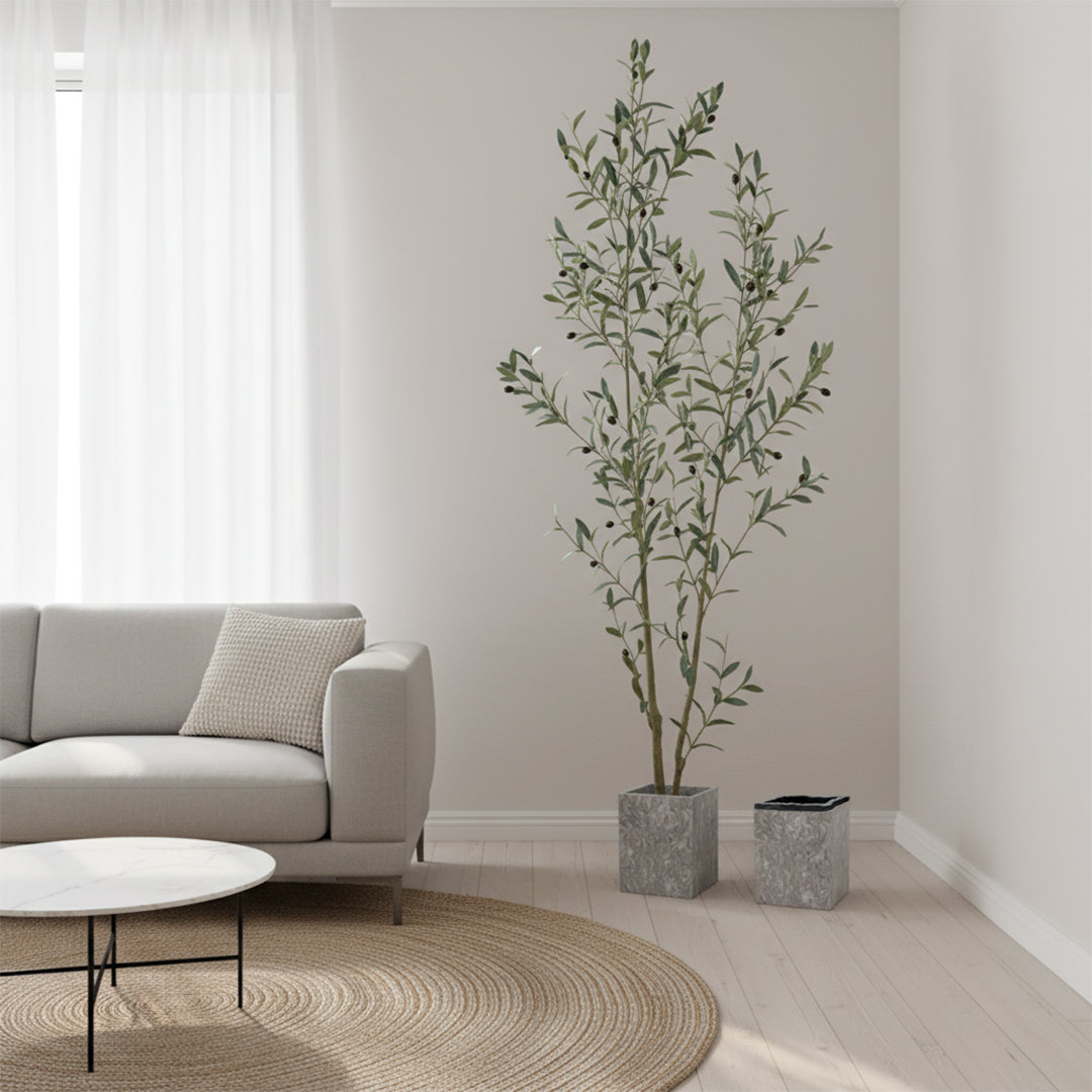 Bawang Flower Marble Garbage Bin SBK892-8