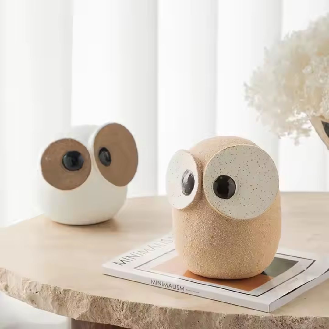 Big Eyed Owl-A  FF-D25012A -  Home Decor Figurines - ebarza Furniture UAE | Shop Modern Furniture in Abu Dhabi & Dubai - مفروشات ايبازرا في الامارات | تسوق اثاث عصري وديكورات مميزة في دبي وابوظبي