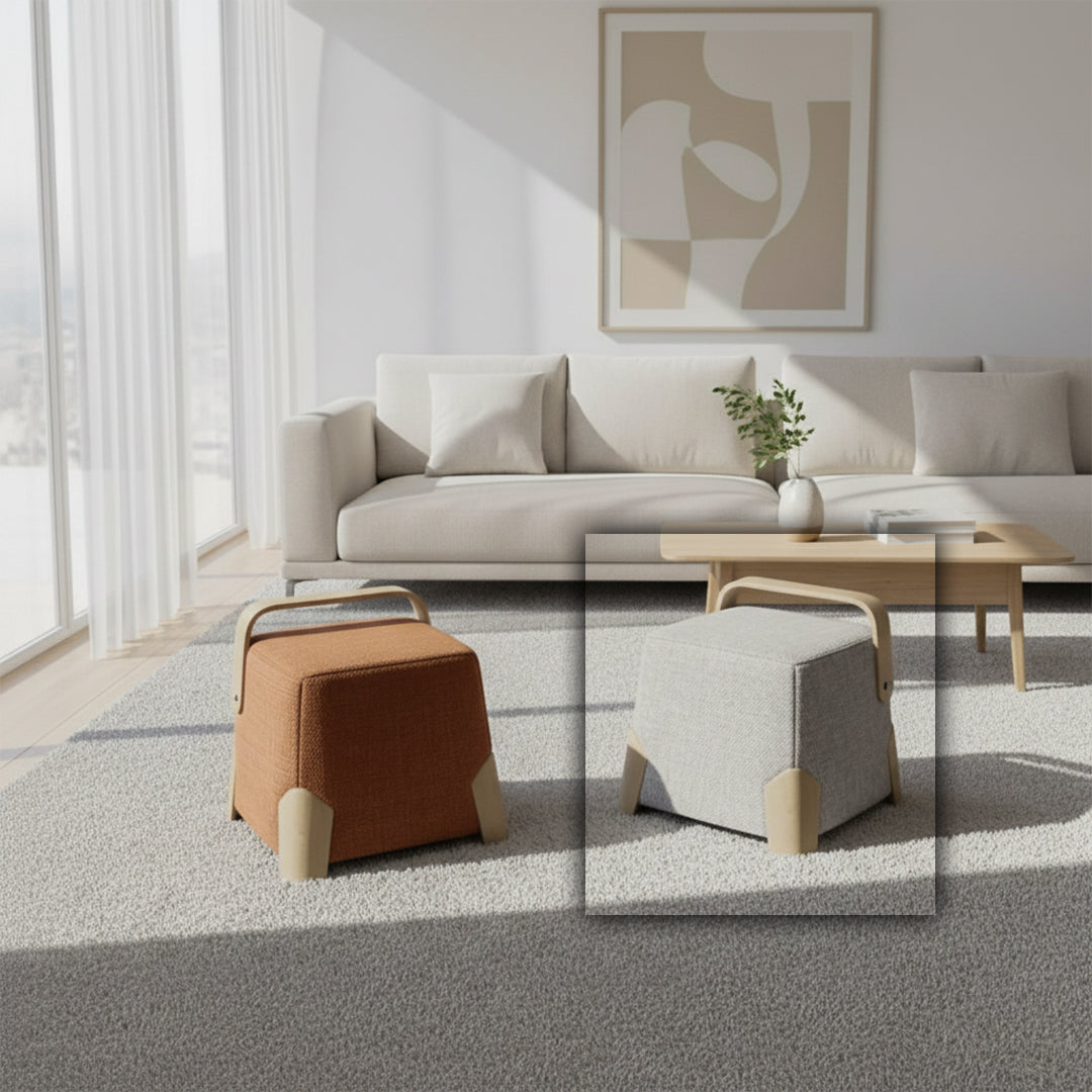 Brick Low Stool  MZ7959 - Beige