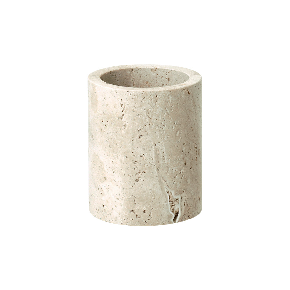 Yellow Travertine Round Cup CBJ833-6  Cup -  Bathroom Accessories - ebarza Furniture UAE | Shop Modern Furniture in Abu Dhabi & Dubai - مفروشات ايبازرا في الامارات | تسوق اثاث عصري وديكورات مميزة في دبي وابوظبي