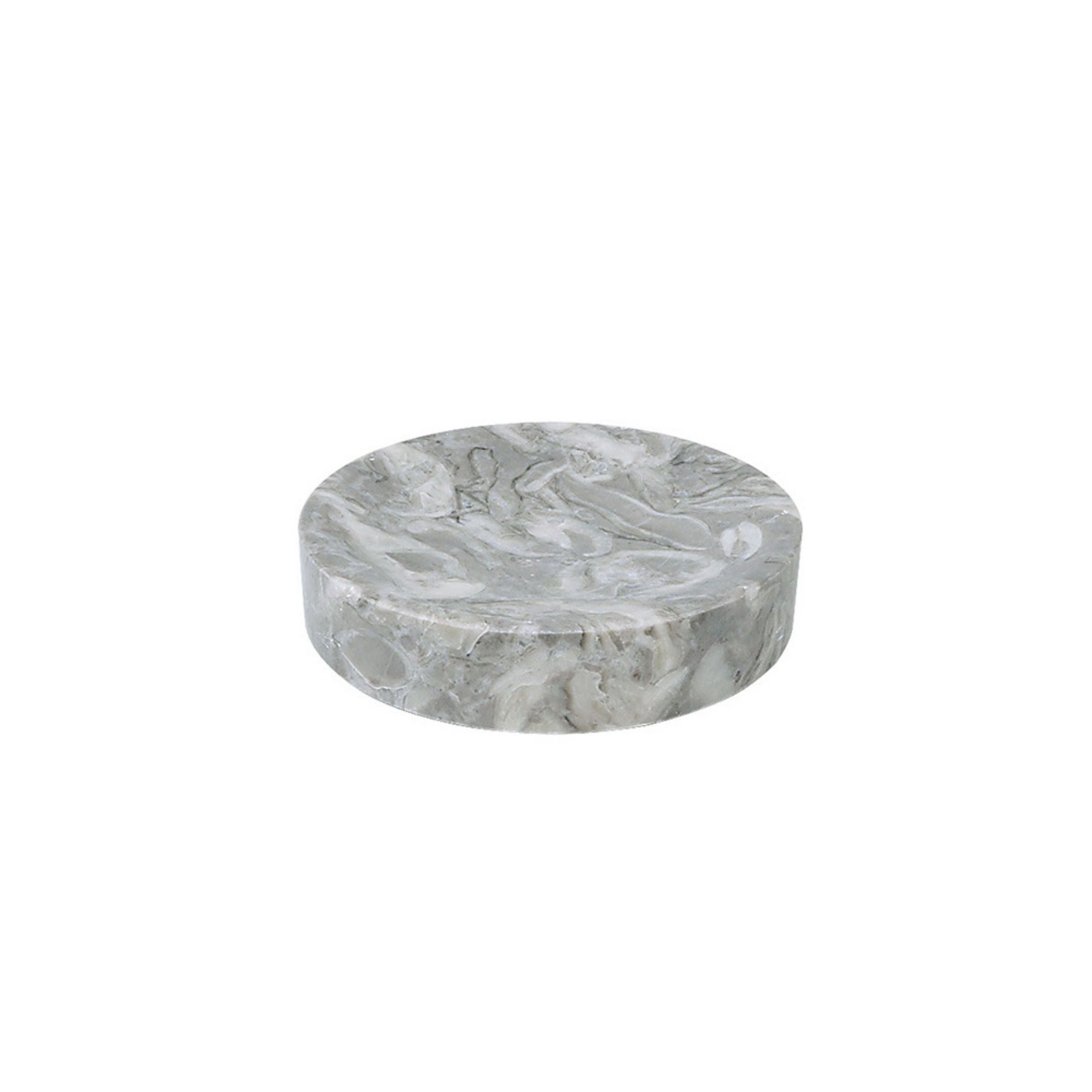 Bawang Flower Marble Circular Soap Dish CBJ892-3 -  Bathroom Accessories - ebarza Furniture UAE | Shop Modern Furniture in Abu Dhabi & Dubai - مفروشات ايبازرا في الامارات | تسوق اثاث عصري وديكورات مميزة في دبي وابوظبي