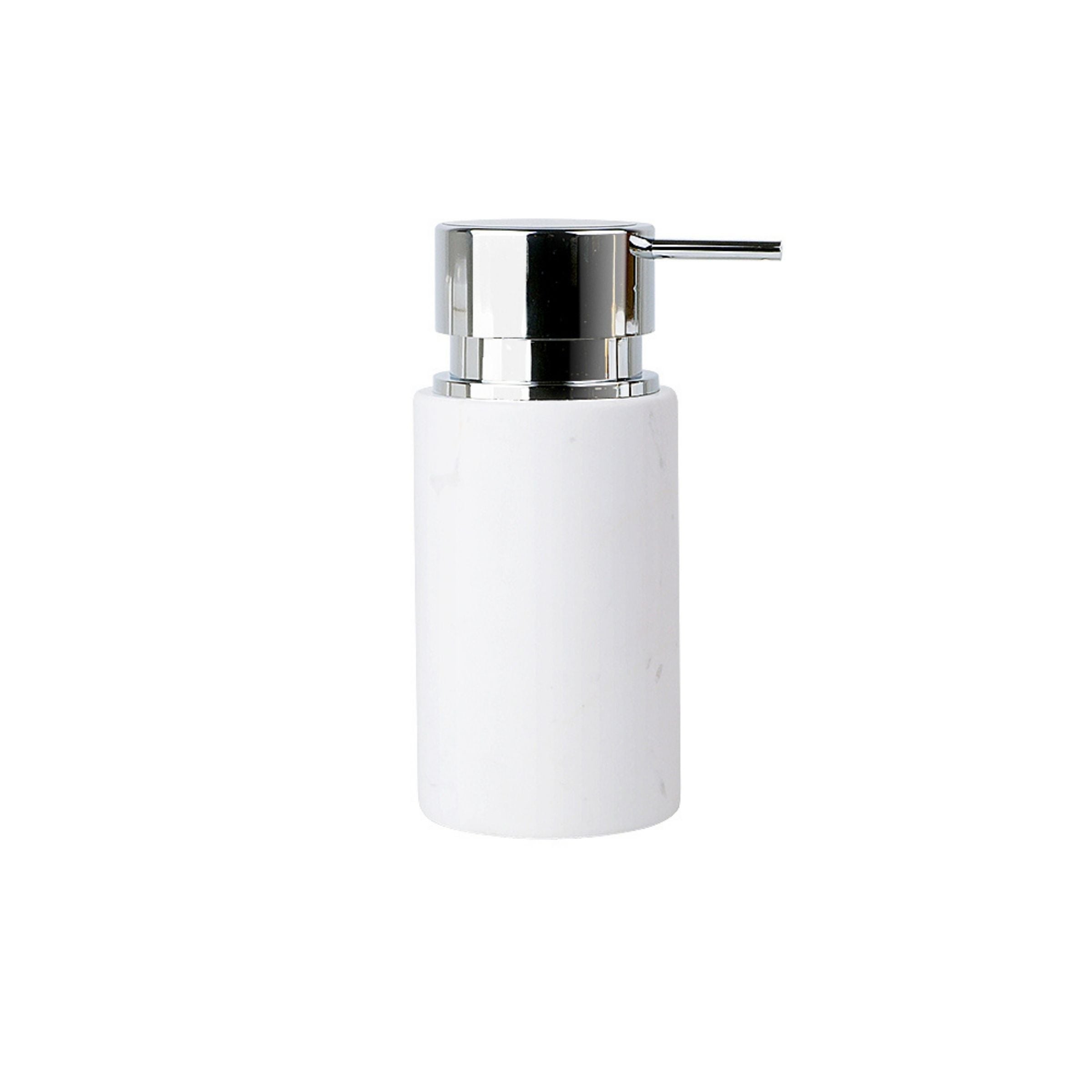 Jazz White Marble Round Silver Large Round Head Hand Wash Bottle CBK880-1 (silver) -  Bathroom Accessories - ebarza Furniture UAE | Shop Modern Furniture in Abu Dhabi & Dubai - مفروشات ايبازرا في الامارات | تسوق اثاث عصري وديكورات مميزة في دبي وابوظبي