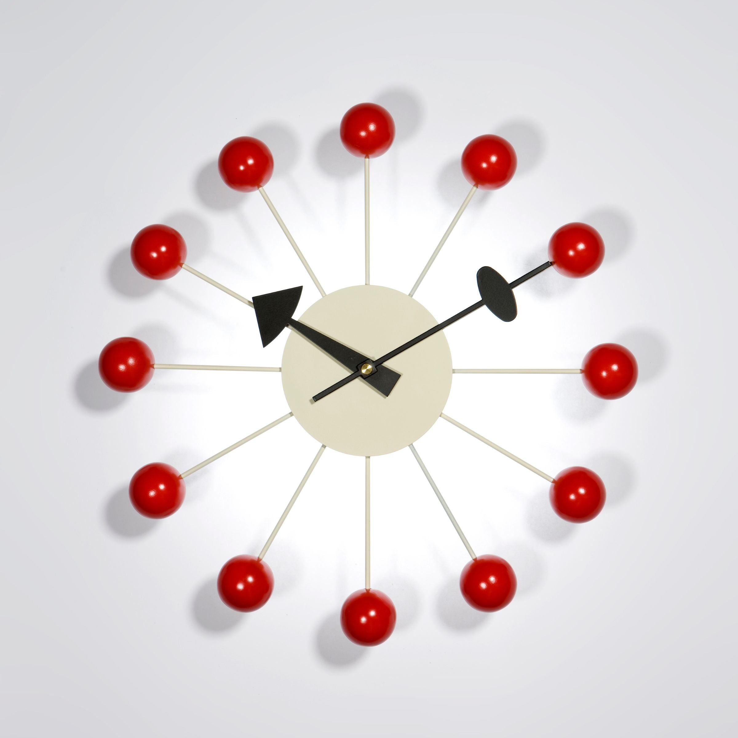 Time Wall Clock Cw09-Red -  Clocks - ebarza Furniture UAE | Shop Modern Furniture in Abu Dhabi & Dubai - مفروشات ايبازرا في الامارات | تسوق اثاث عصري وديكورات مميزة في دبي وابوظبي