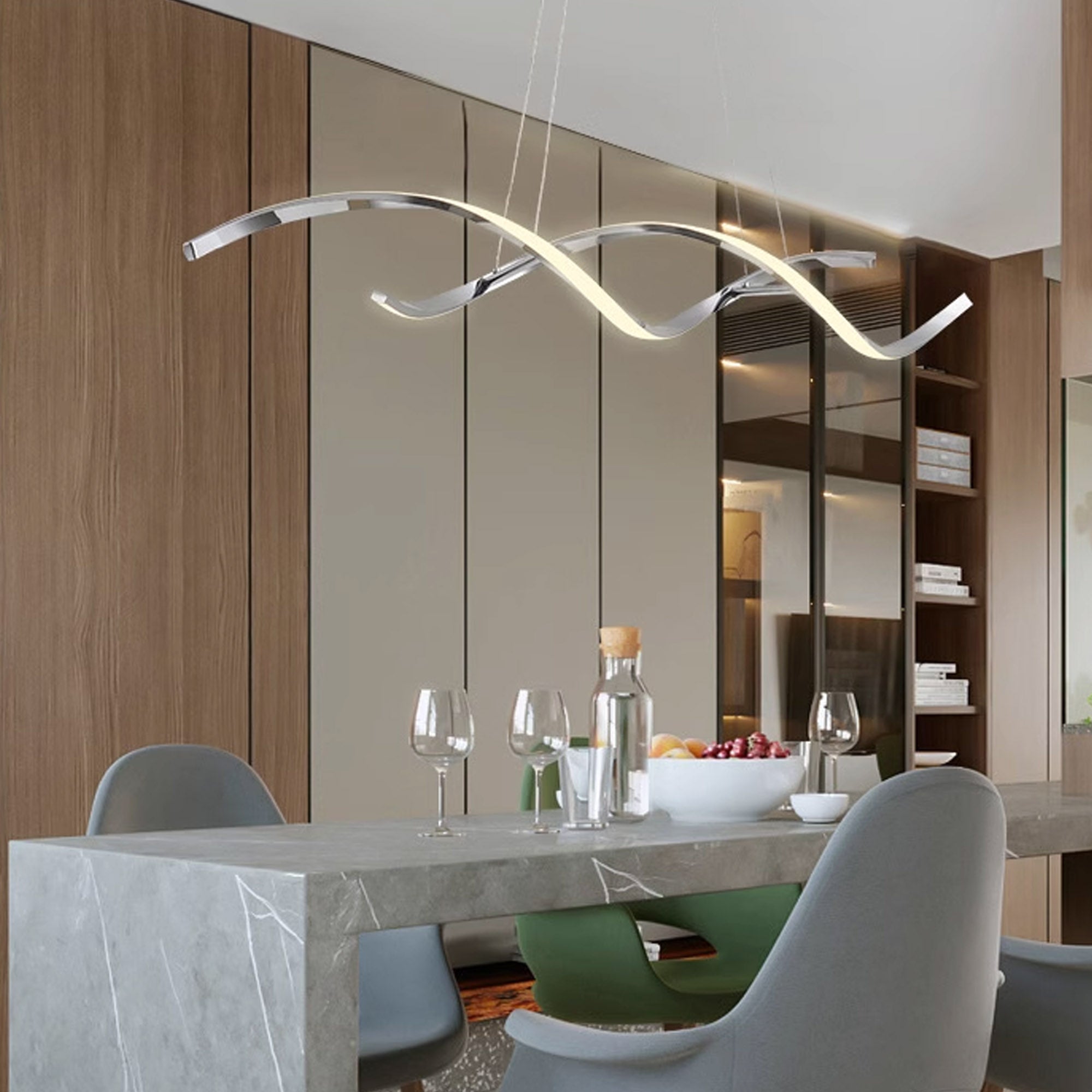 Orbital Symphony Steel Pendant Lamp CY-DD-1046 -  Pendant Lamps - ebarza Furniture UAE | Shop Modern Furniture in Abu Dhabi & Dubai - مفروشات ايبازرا في الامارات | تسوق اثاث عصري وديكورات مميزة في دبي وابوظبي
