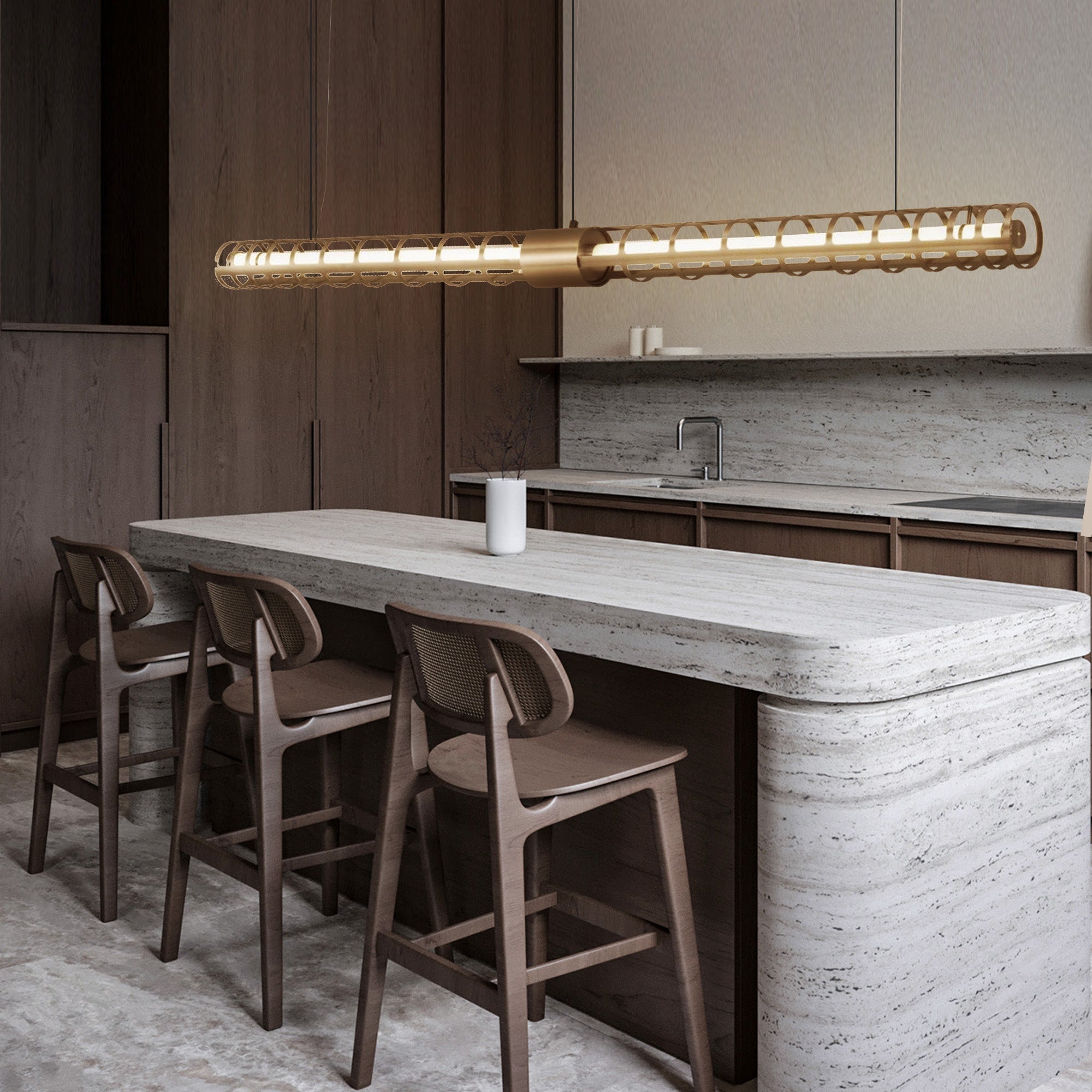 Luminous Thread Pendant Lamp CY-DD-1050-Gold -  Pendant Lamps - ebarza Furniture UAE | Shop Modern Furniture in Abu Dhabi & Dubai - مفروشات ايبازرا في الامارات | تسوق اثاث عصري وديكورات مميزة في دبي وابوظبي